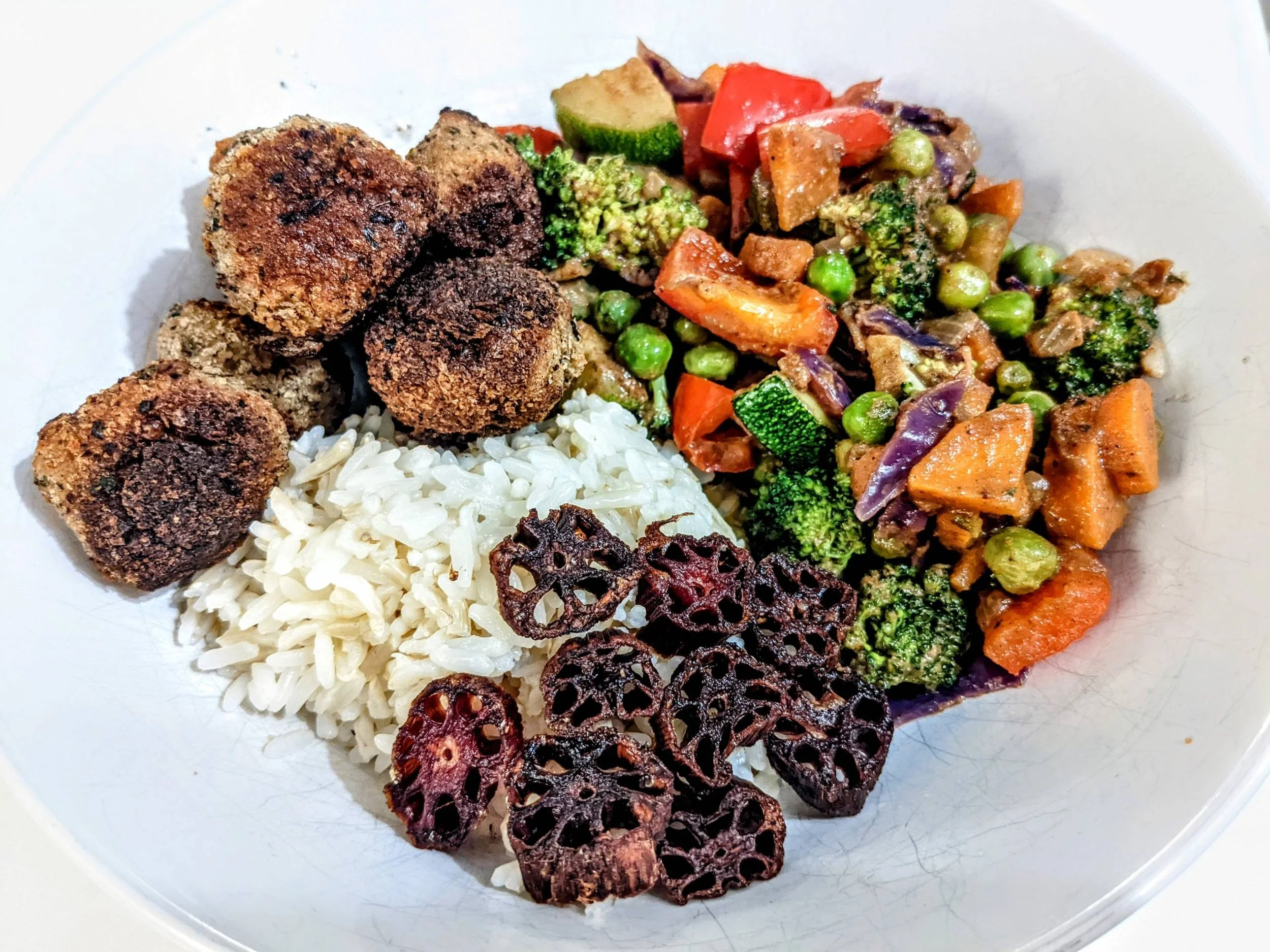 Aubergine &amp; Chickpea Falafel Bites