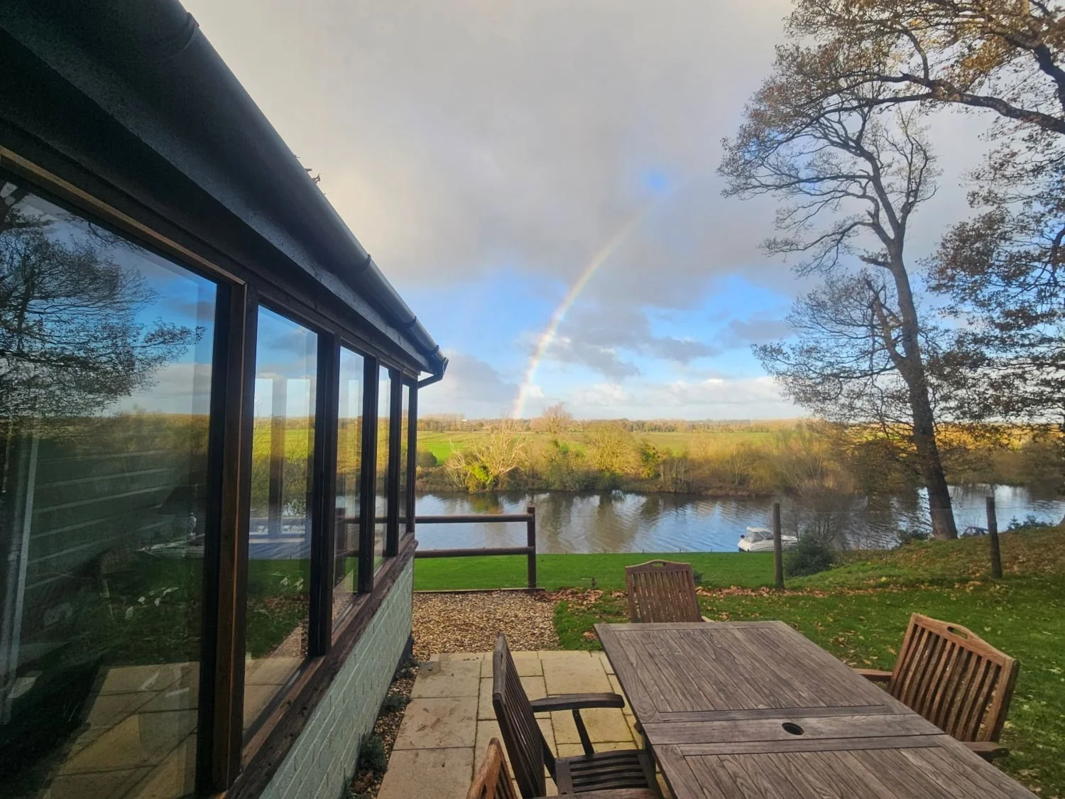 paved terrace for summer feasts