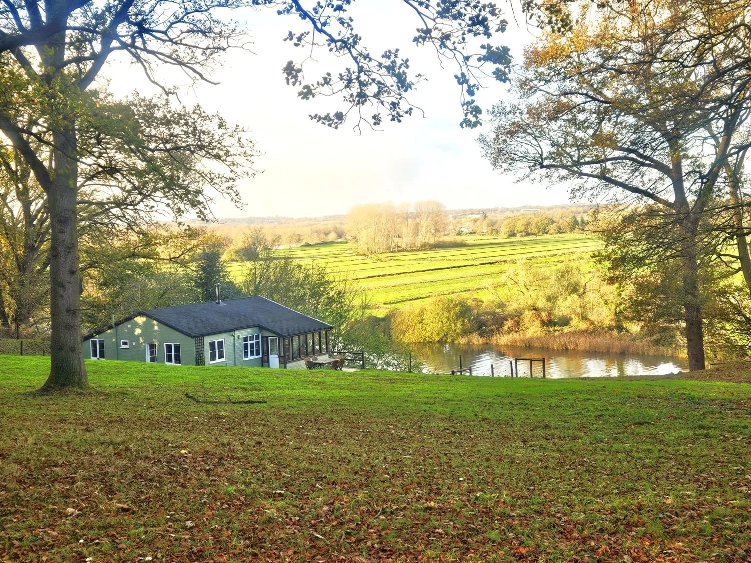 Staithe Cottage overlooking River Yare Bramerton Norwich Norfolk Broads