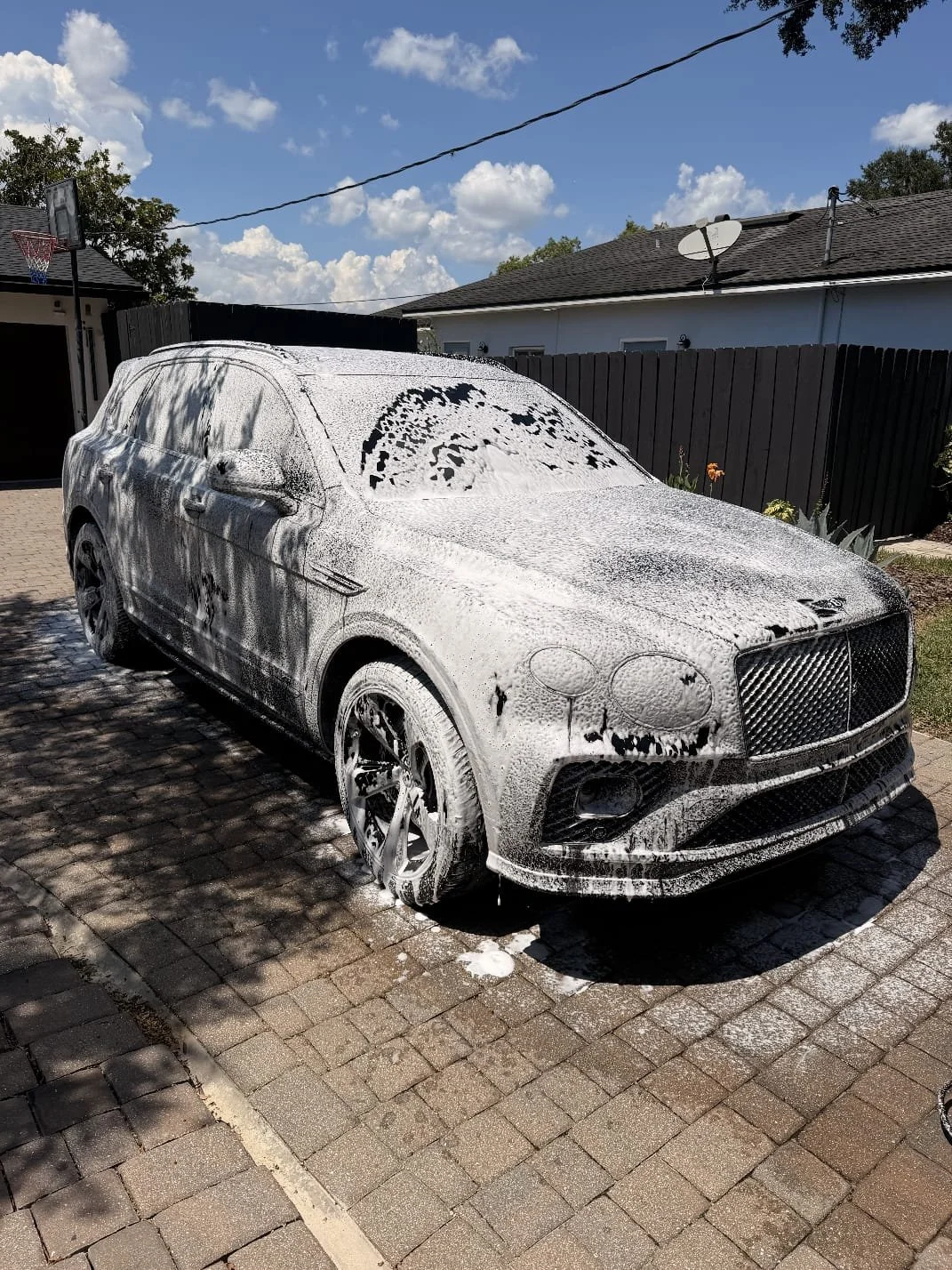 Before: Bentley Bentayga Mobile Auto Detailing Before - GoldenGlow Auto Spa Orlando