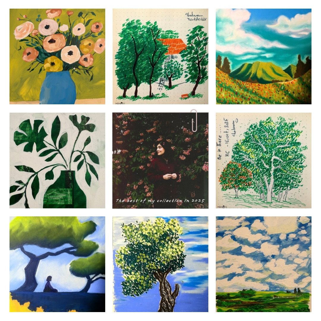 ..
Hi everyone 👋
This post features some of my favorite pieces from my 2025 collection.
Each one carries a story, a memory, and a feeling close to my heart.
Thank you for being with me this past year.
Hope my artworks bring you a little joy this yea