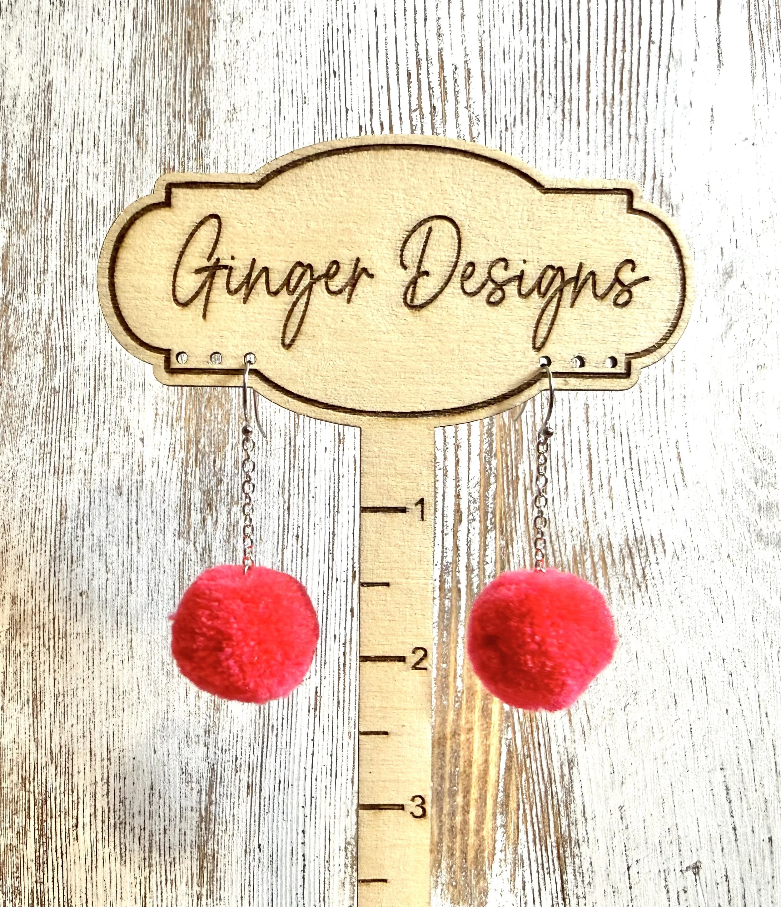 pom pom earrings