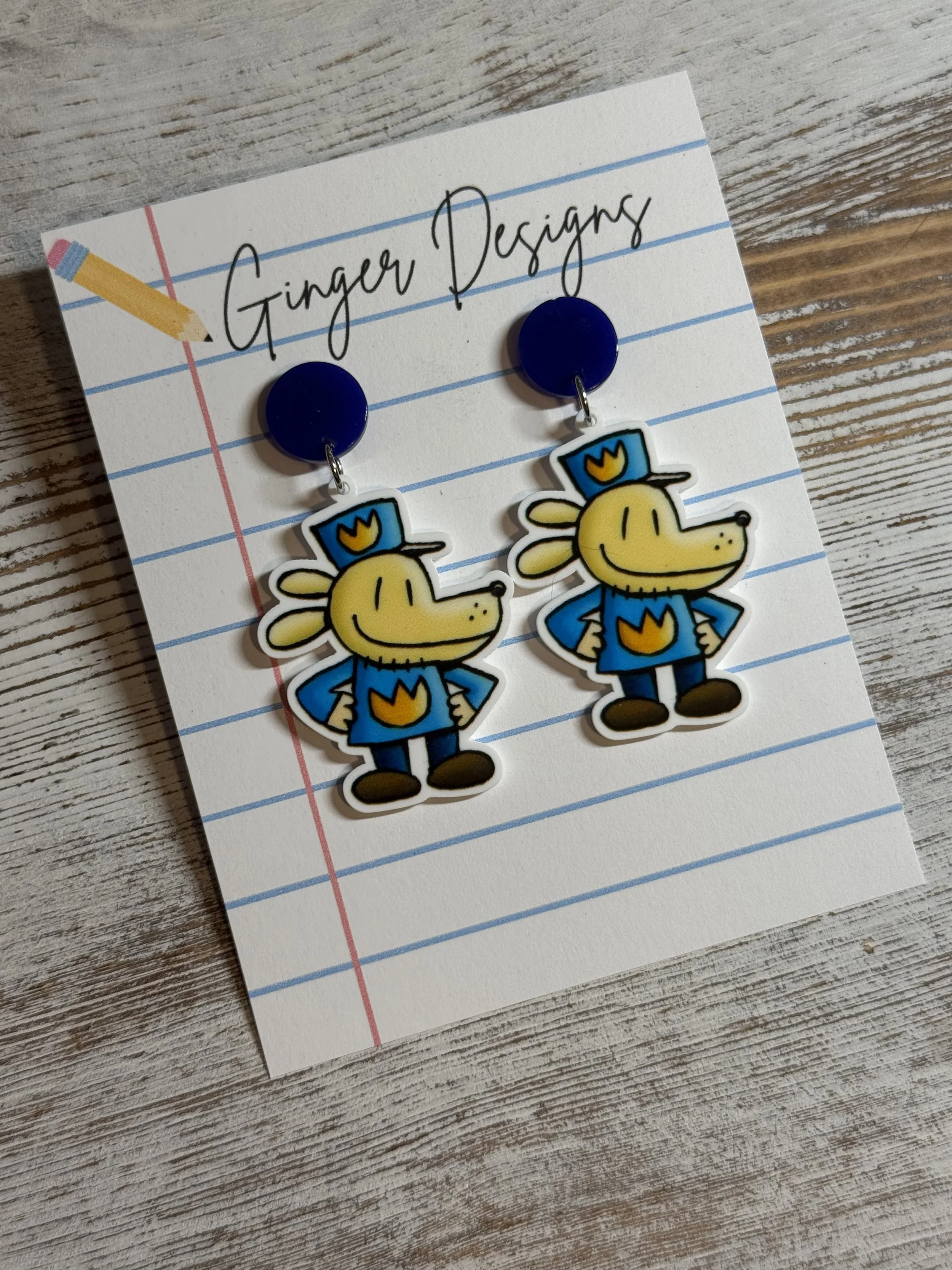 Beloved Dog Man Earrings inspired by the Children’s Book