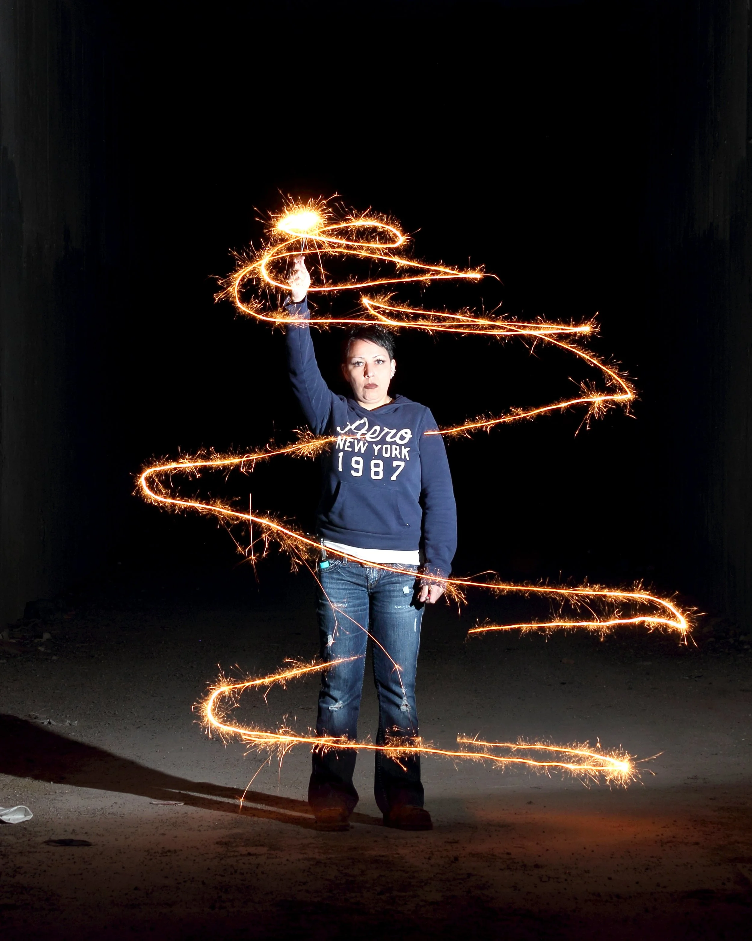Sparkler Long Exposure