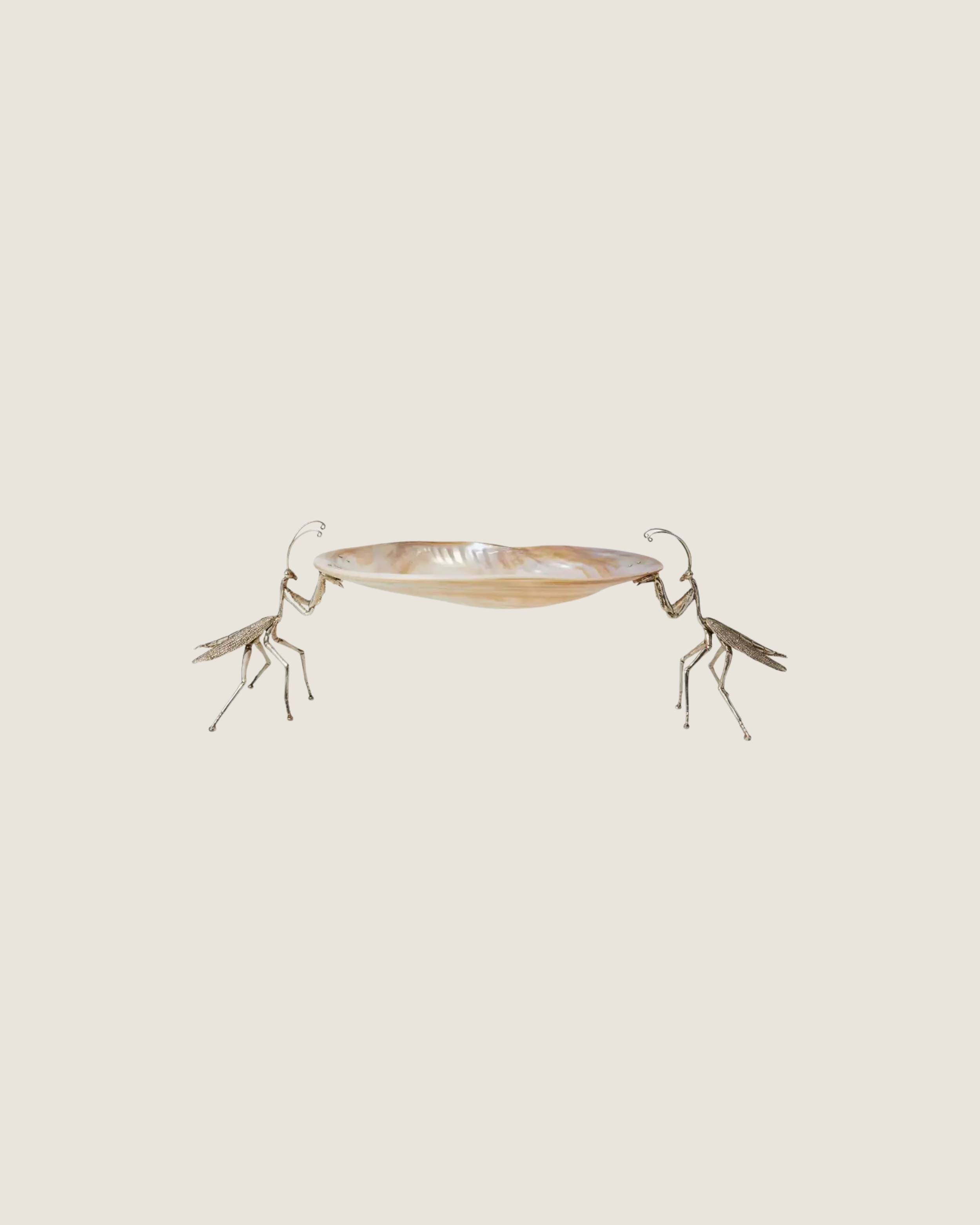 Preying Mantis Silverplate and Shell Dish | $735
