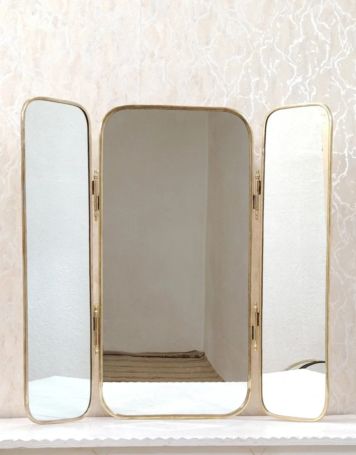 Moroccan Brass Triptych Mirror | $637+