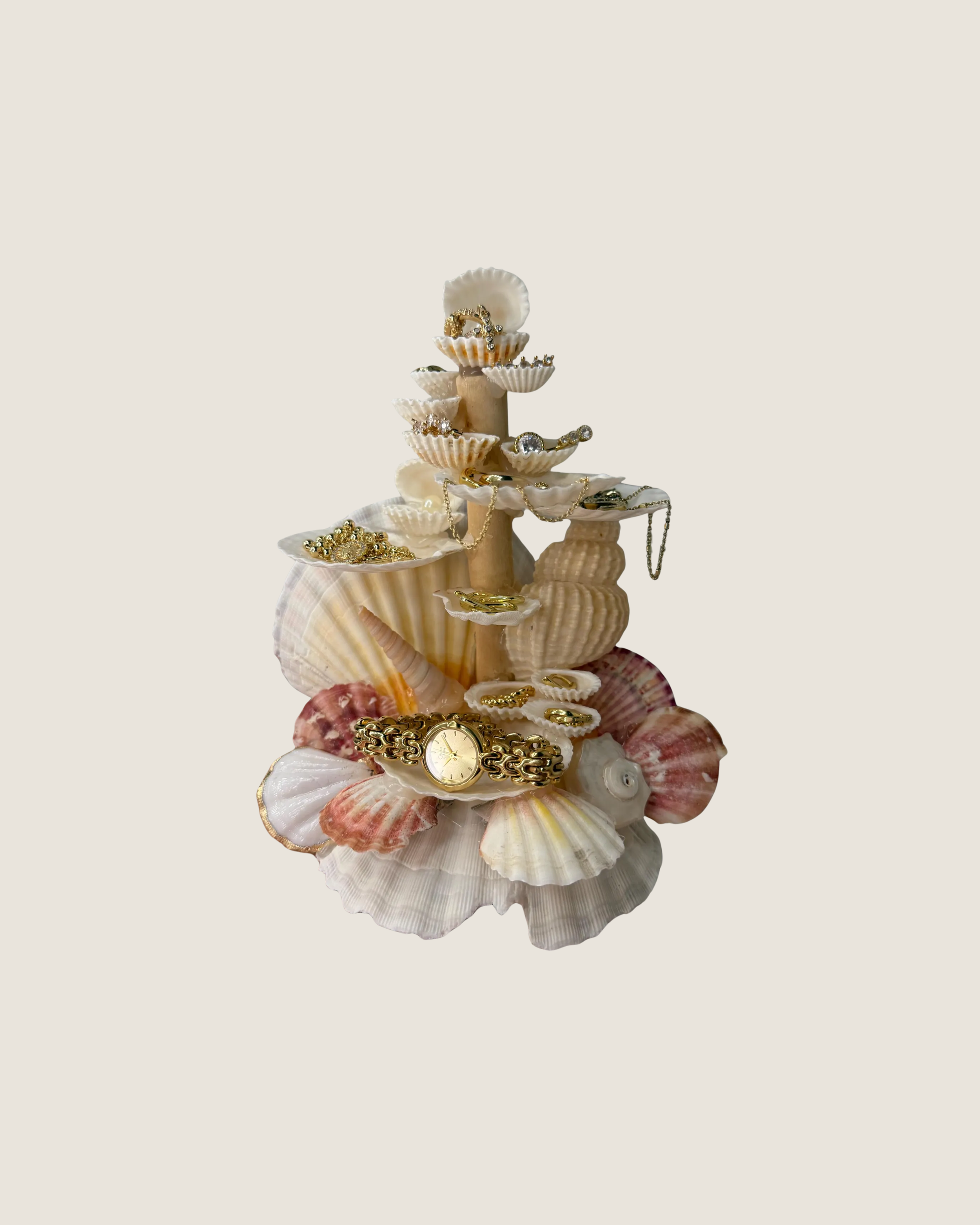 Coastal Seashell Jewelry Stand | $70
