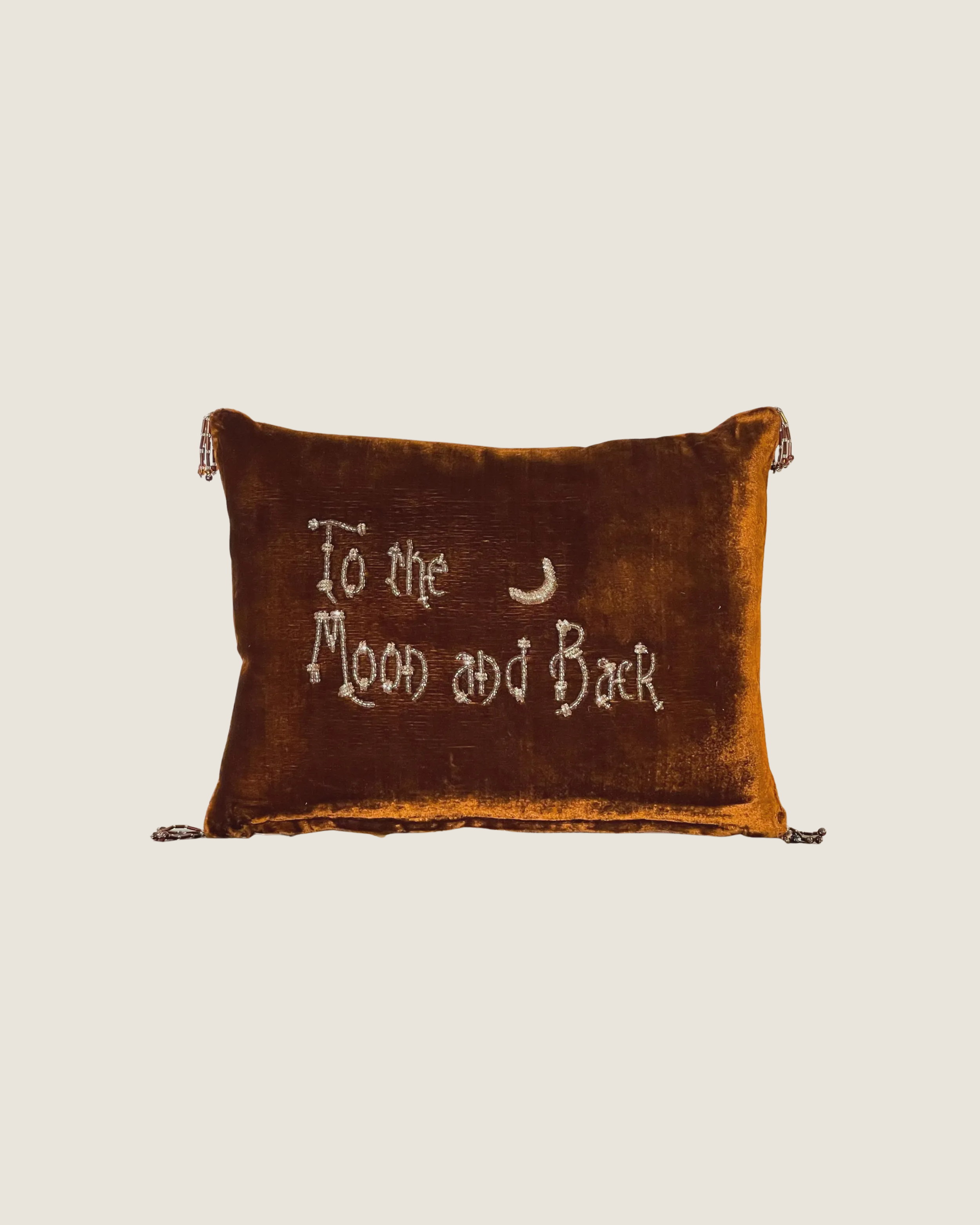 Vintage Beaded To The Moon Pillowcase | $28