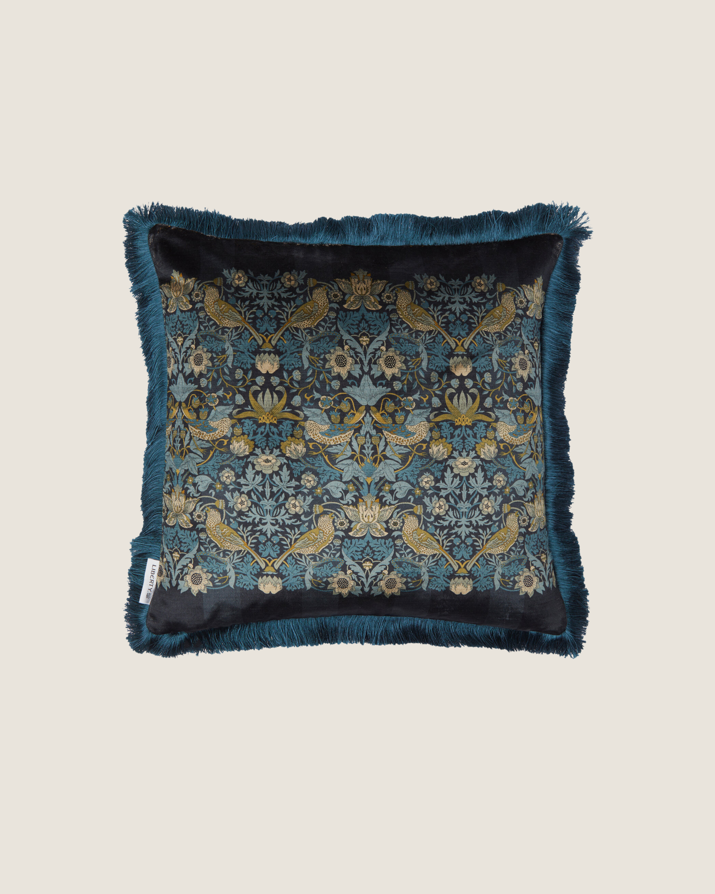 Strawberry Thief Velvet Cushion | $230