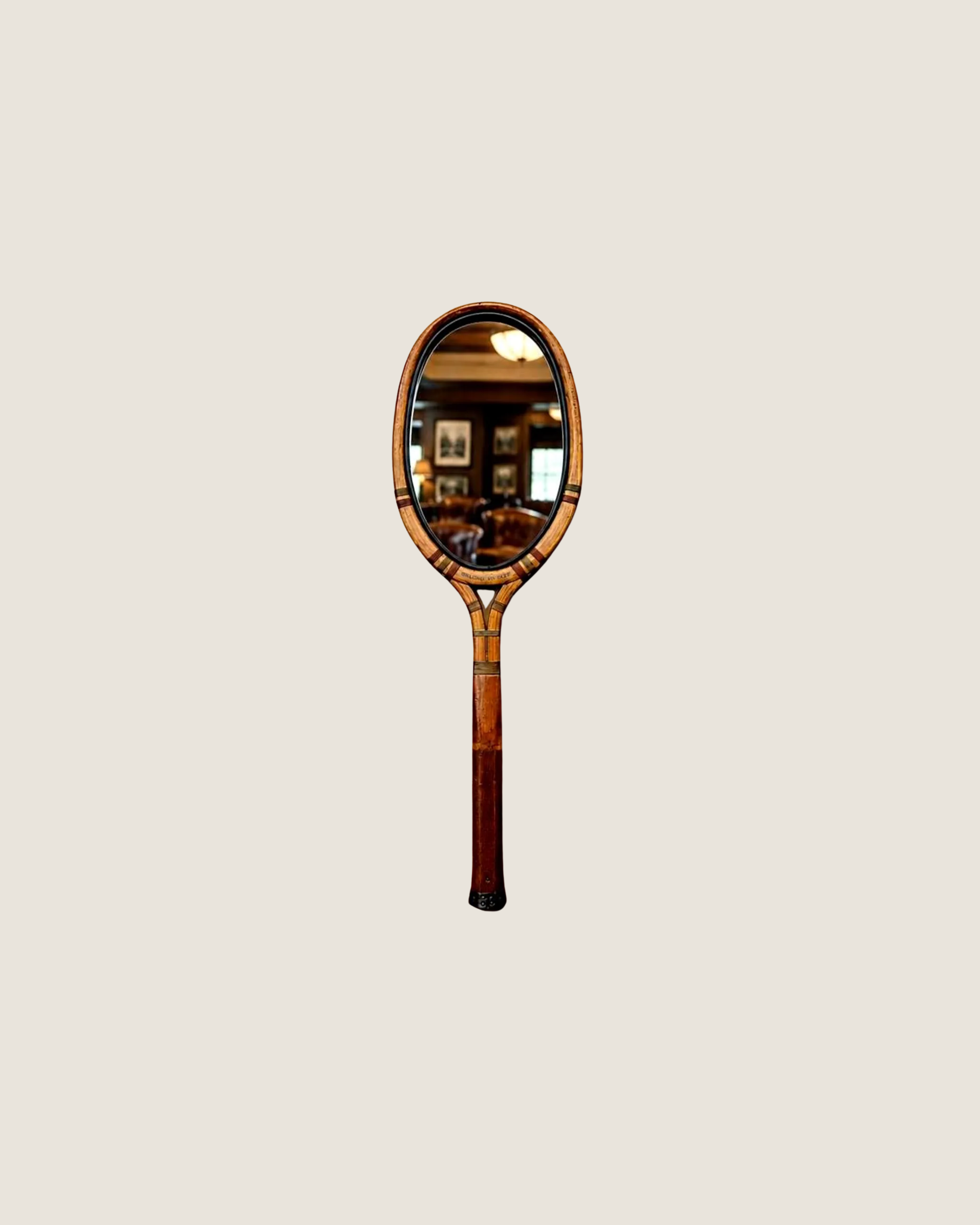 1920's Wooden Tennis Racket Mirror | $190