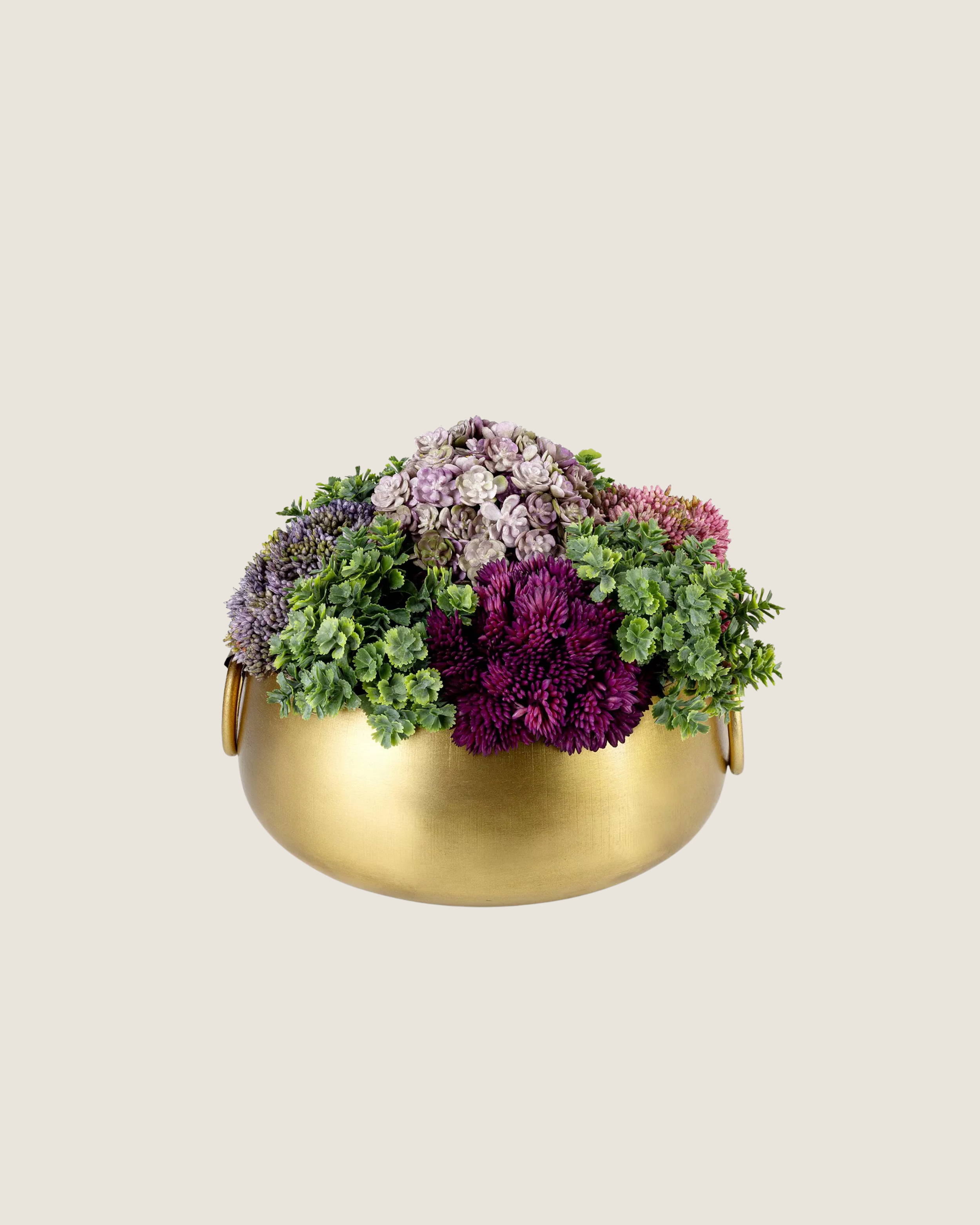 Gold-tone Sedum Arrangement | $270