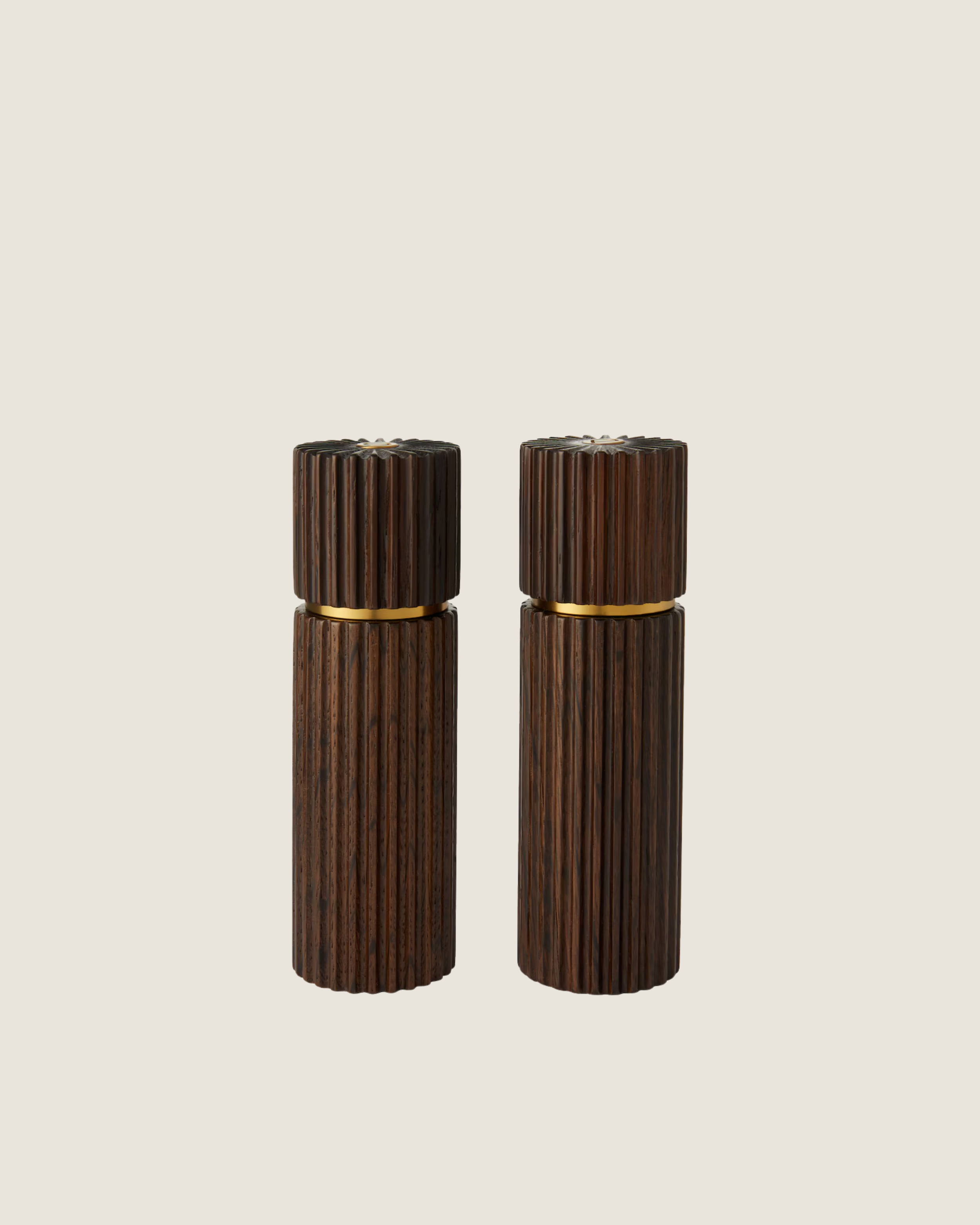Ionic Oak Salt and Pepper Grinders | $395