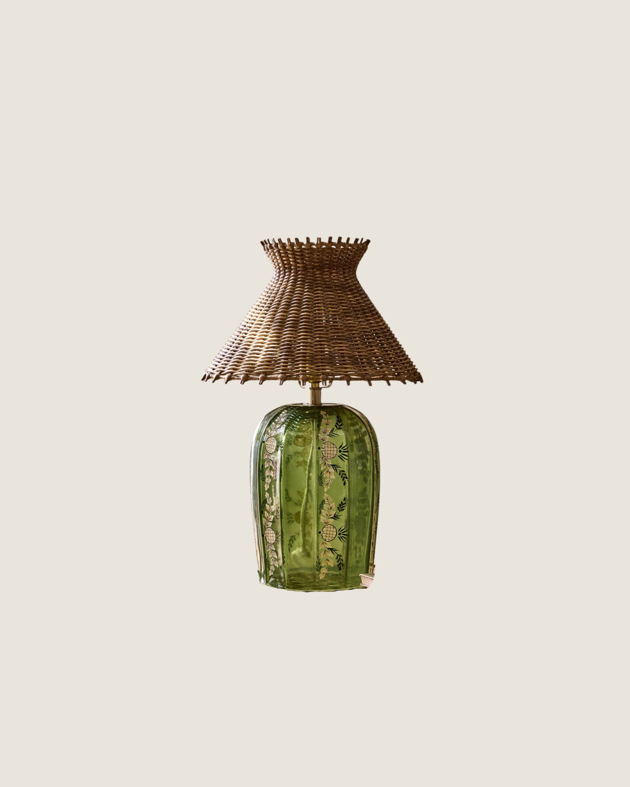 Floral Glass Table Lamp Base | $159