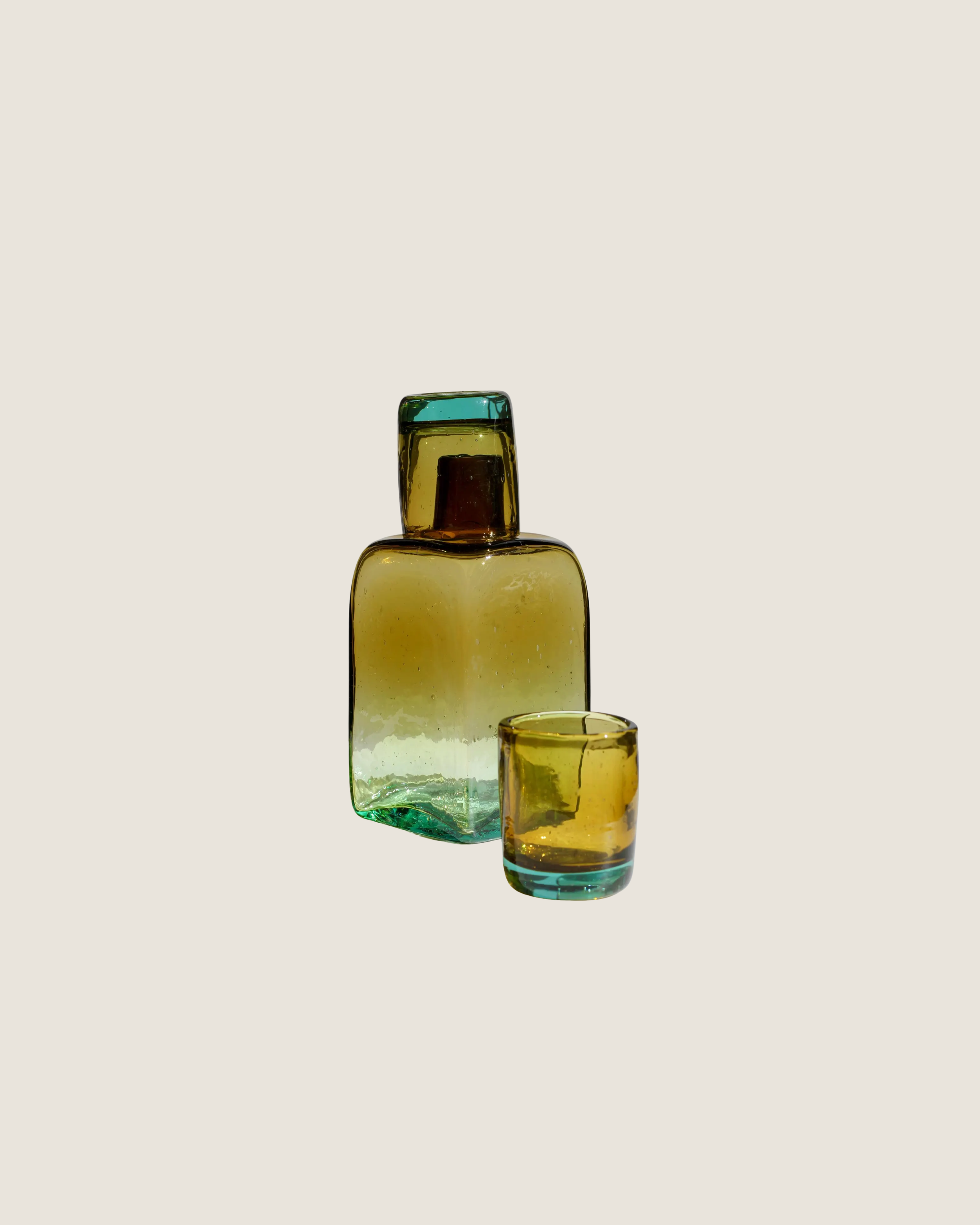 Handblown Glass Carafe Set | $55