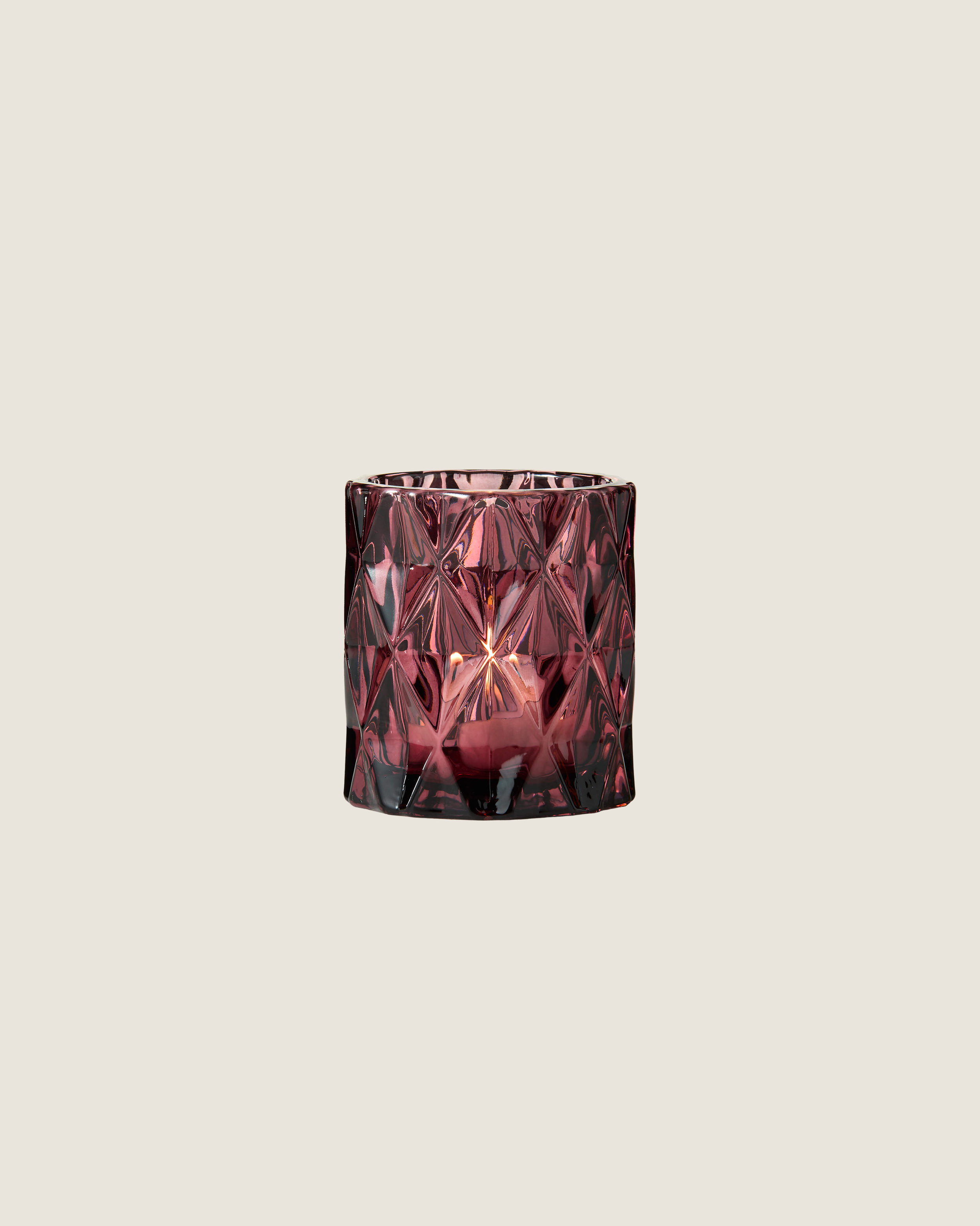 Betty Red Glass Tealight Candle Holder | $5