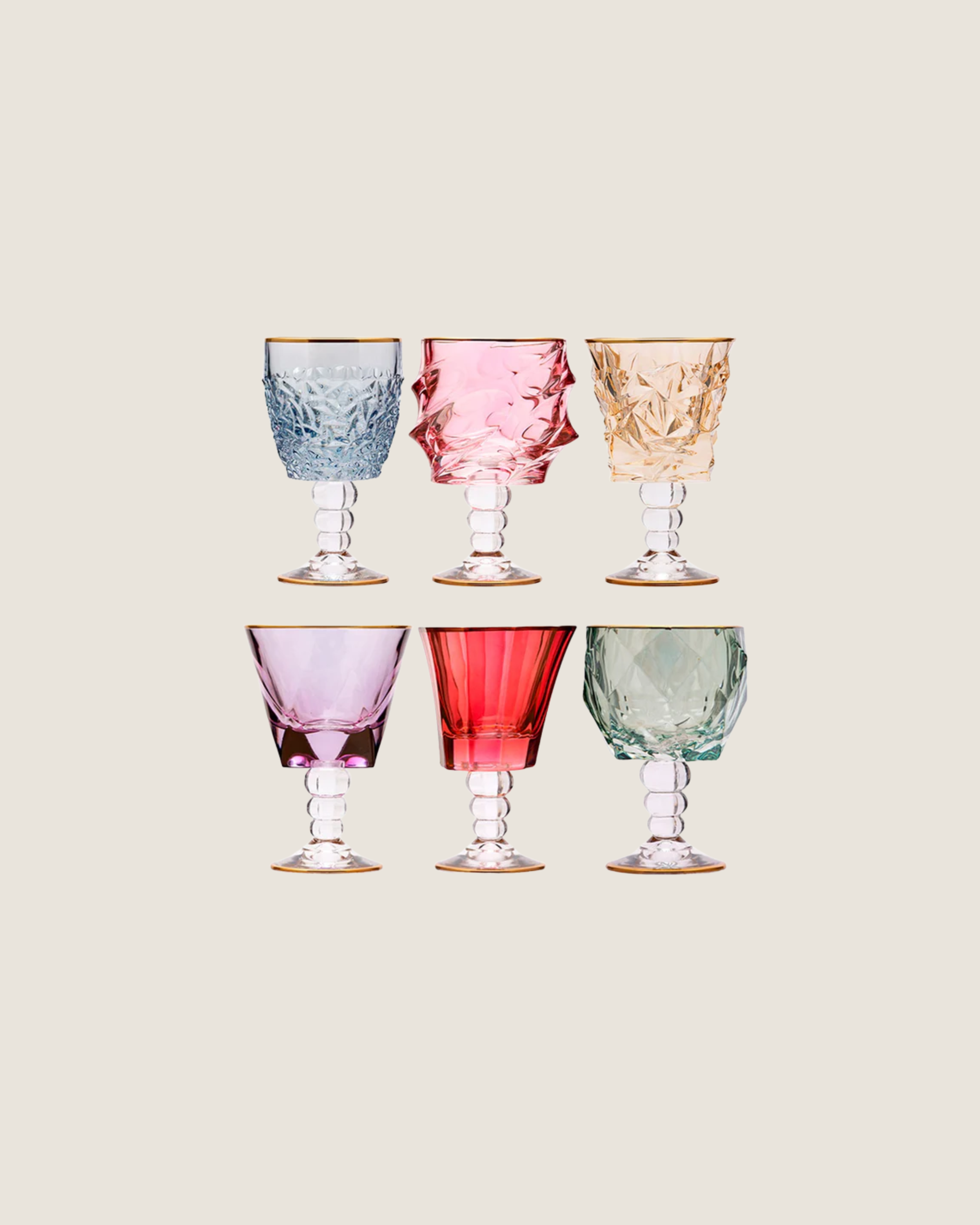 Set of Six Assorted Goblets | $1,140