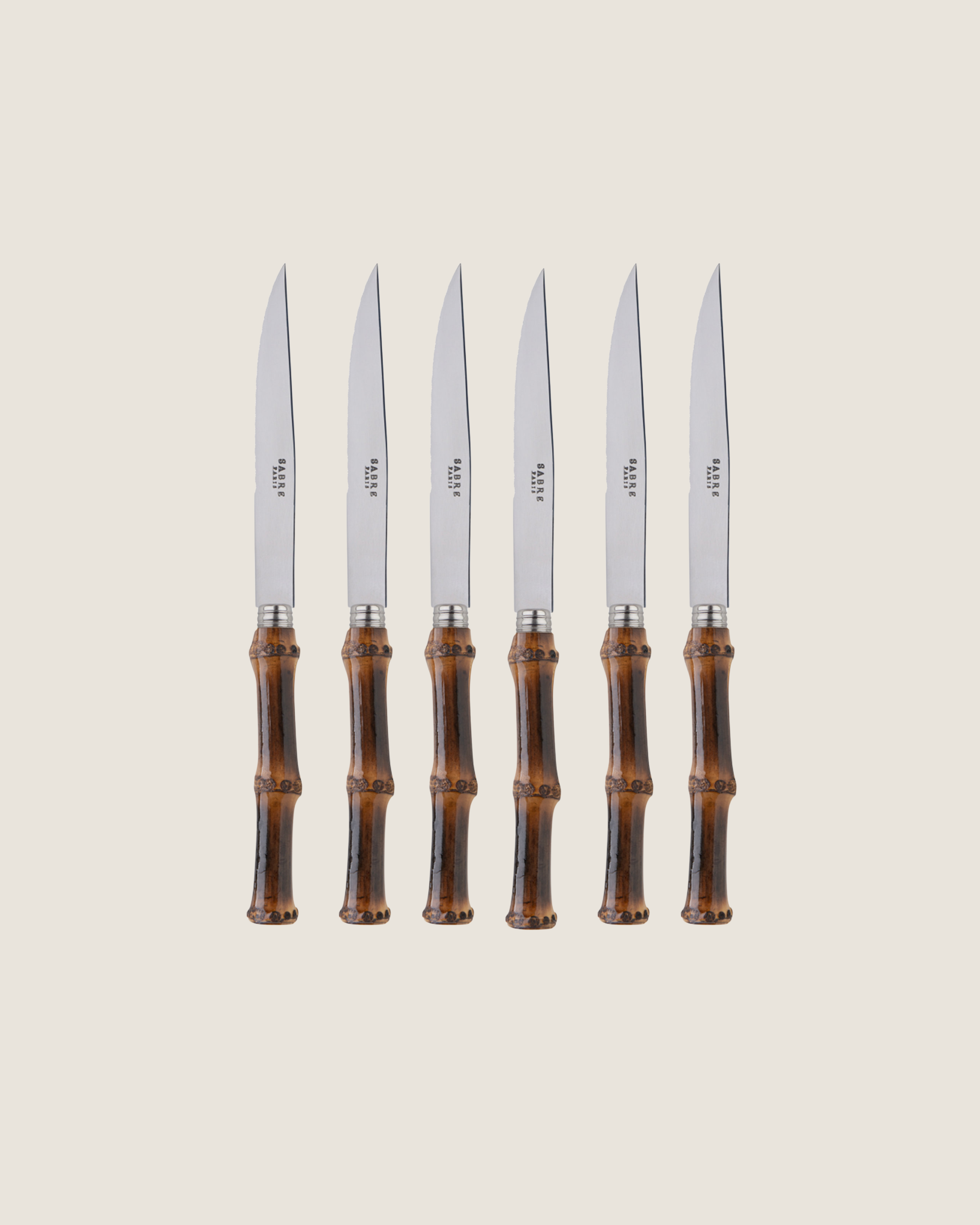 SABRE Panda Dark Bamboo Six-Piece Knife Set | $210