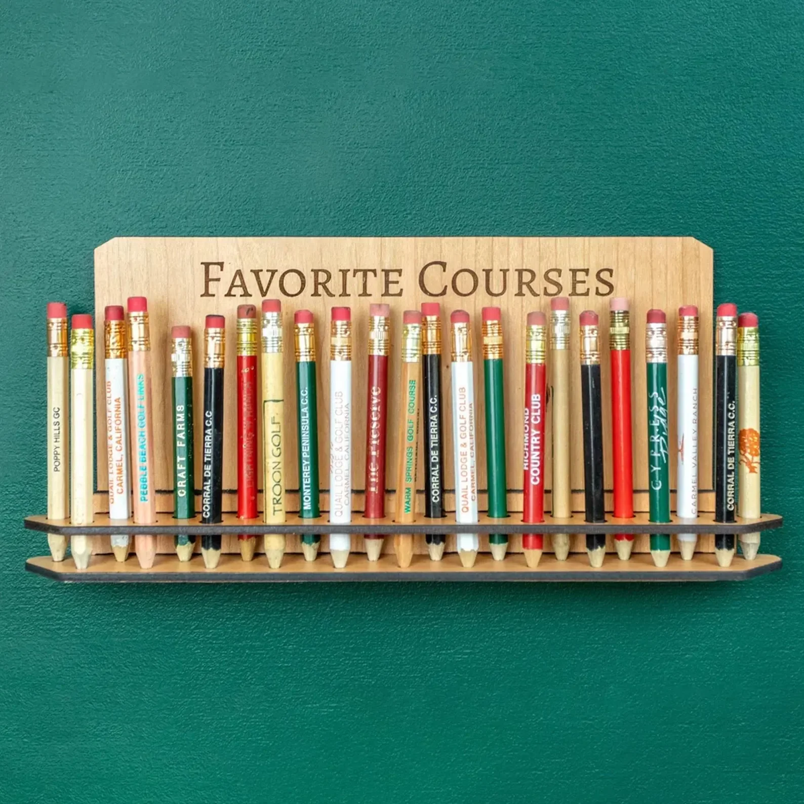 Favorite Courses Pencil Display | $30