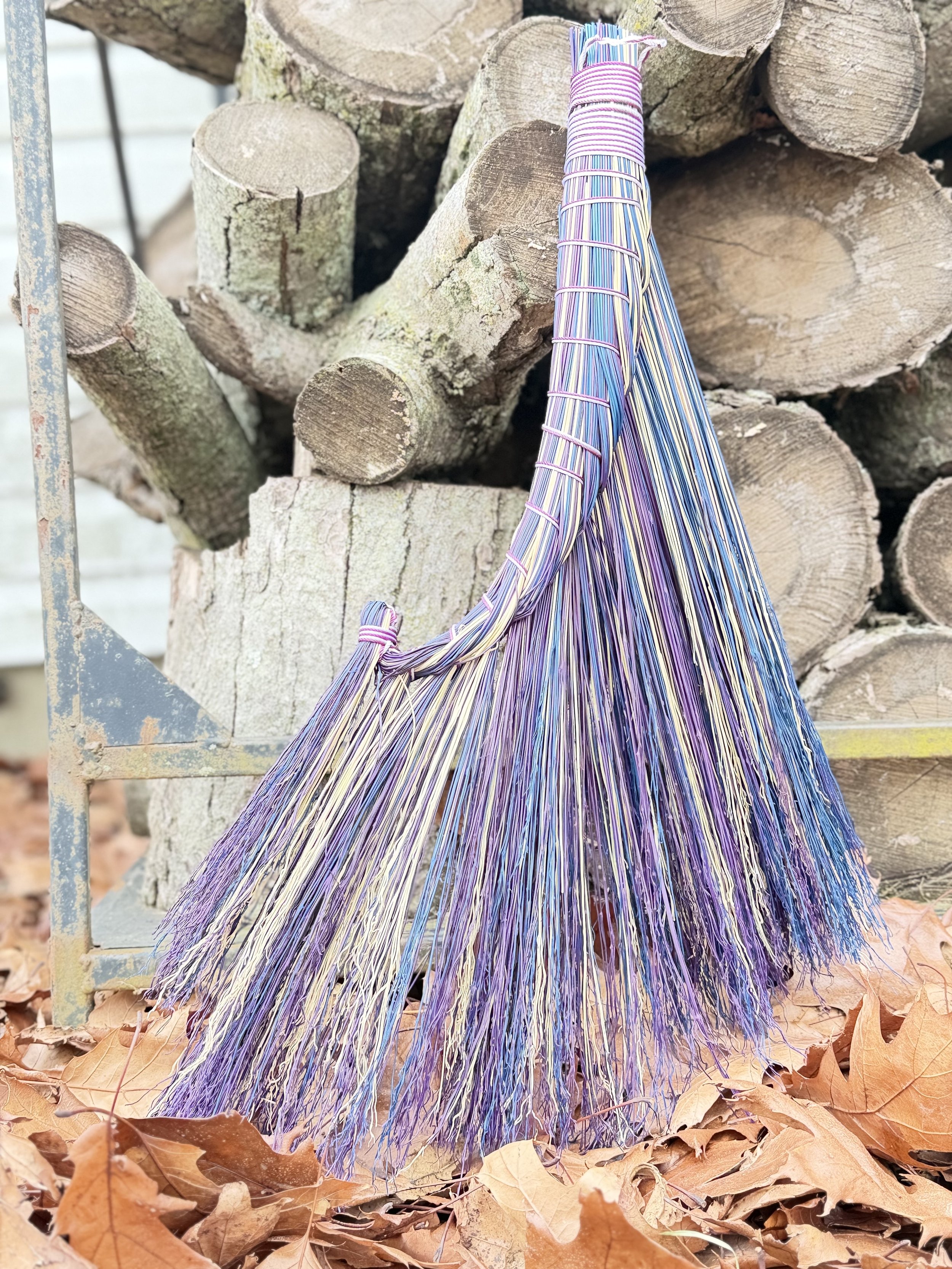 Midwest sunrise colored rooster broom