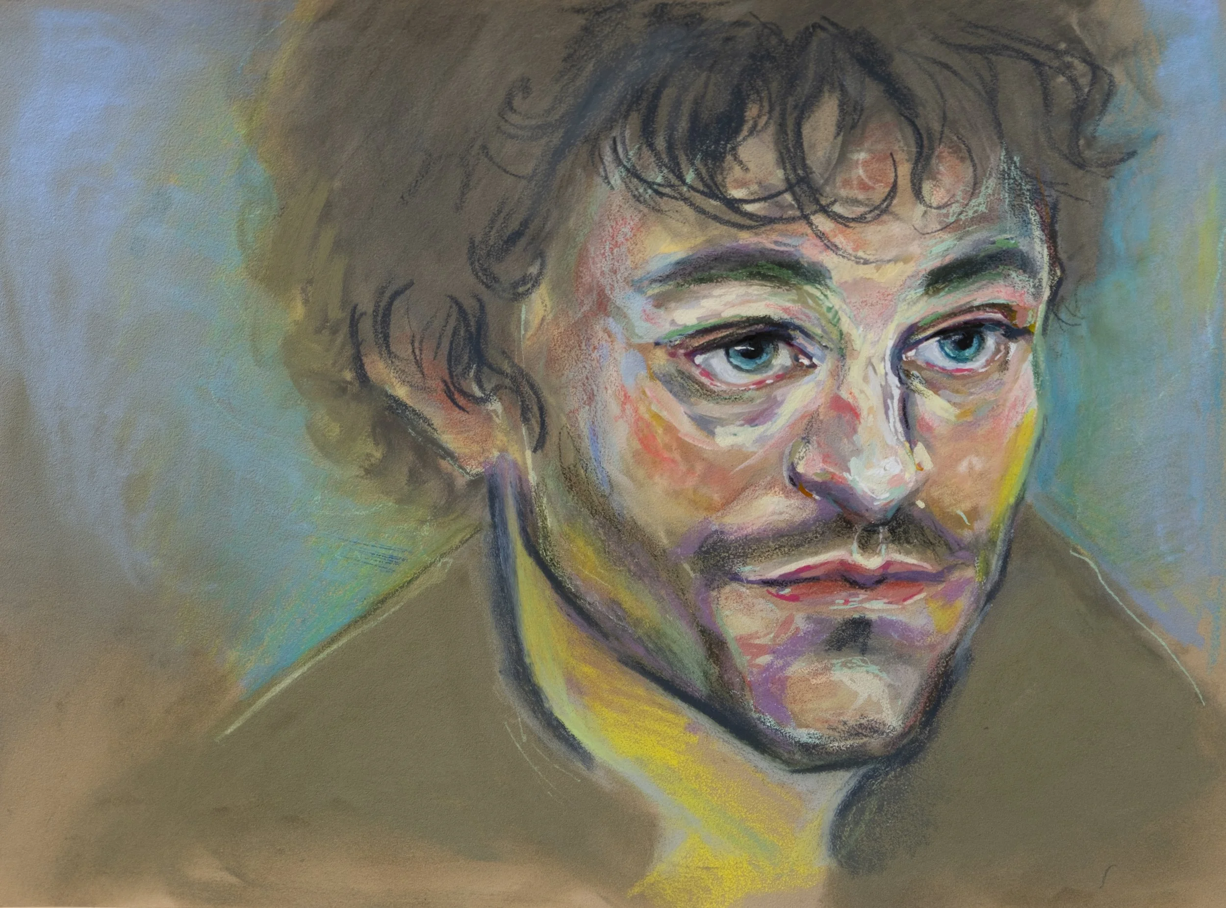 Pastel on pastelboard