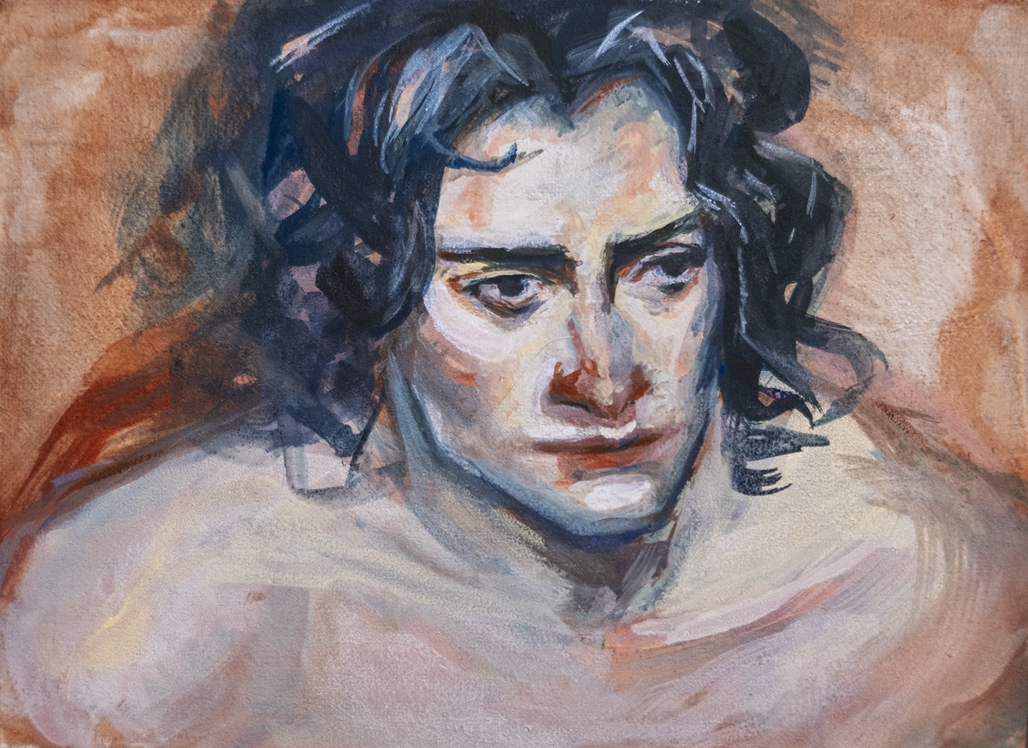 Achilles 
Arcyla Gouache on linen
13x18cm 