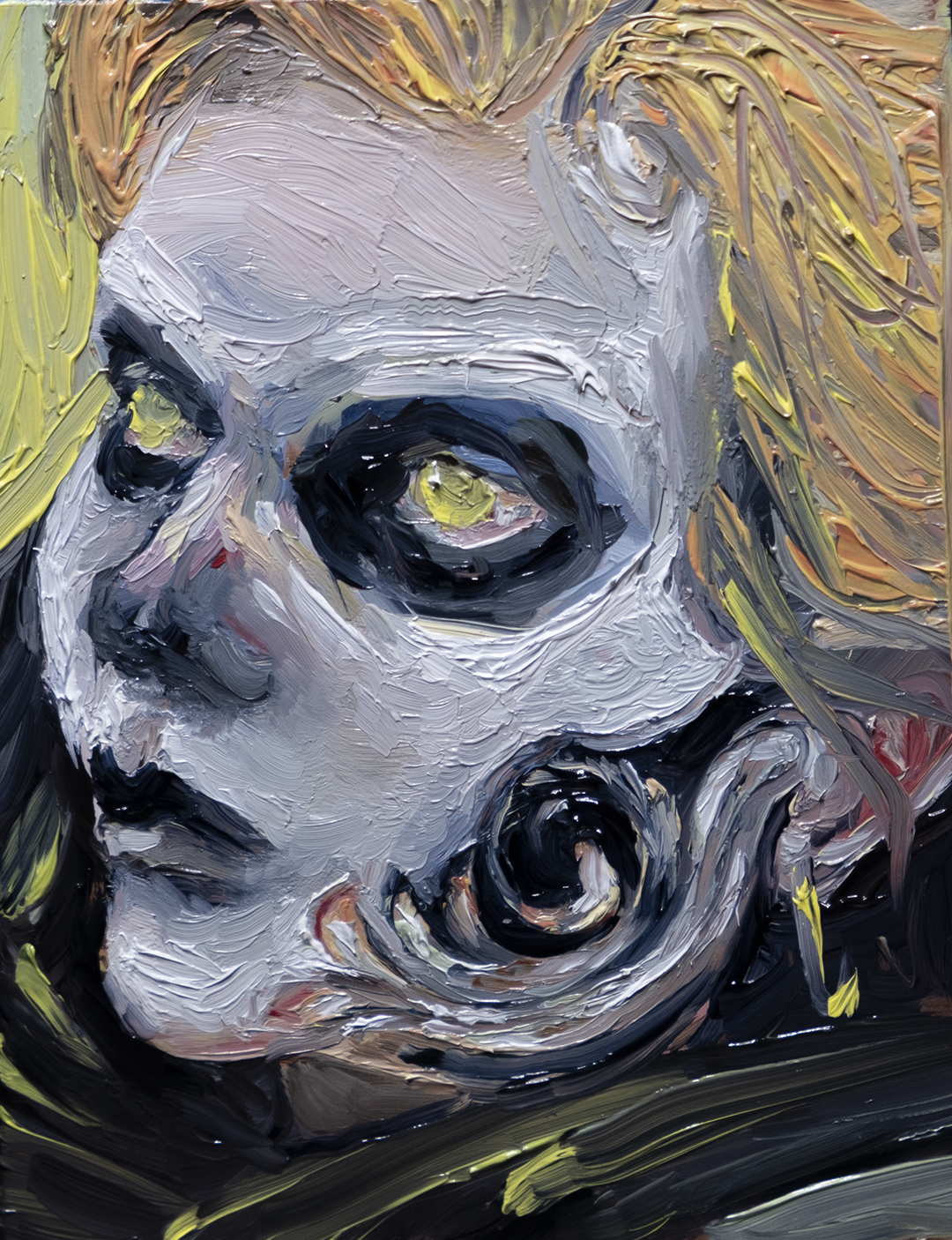 "Crone"

Harbinger mini series

2025 Oil on Copper
3" x 3.75" 