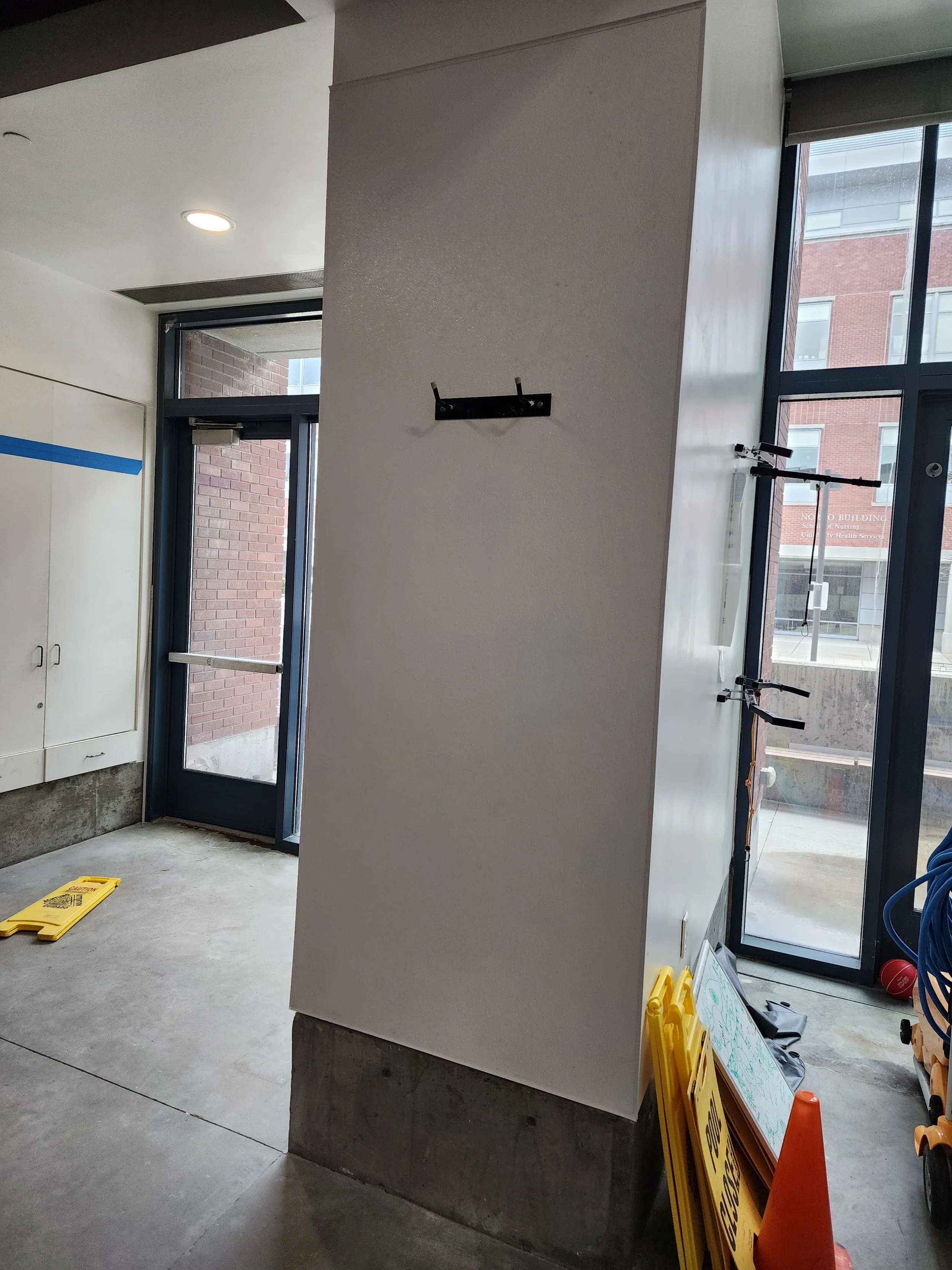 Commercial renovation space prepared for drywall installation and interior finishing by Evolution Drywall & Restoration