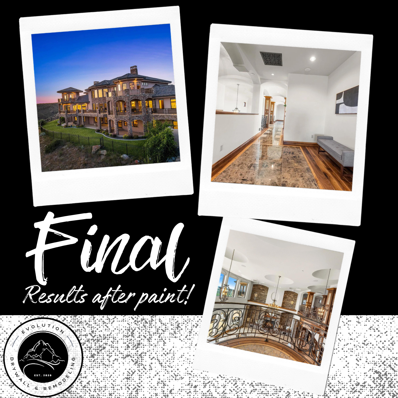 Finished home renovation after paint and remodeling by Evolution Drywall & Restoration