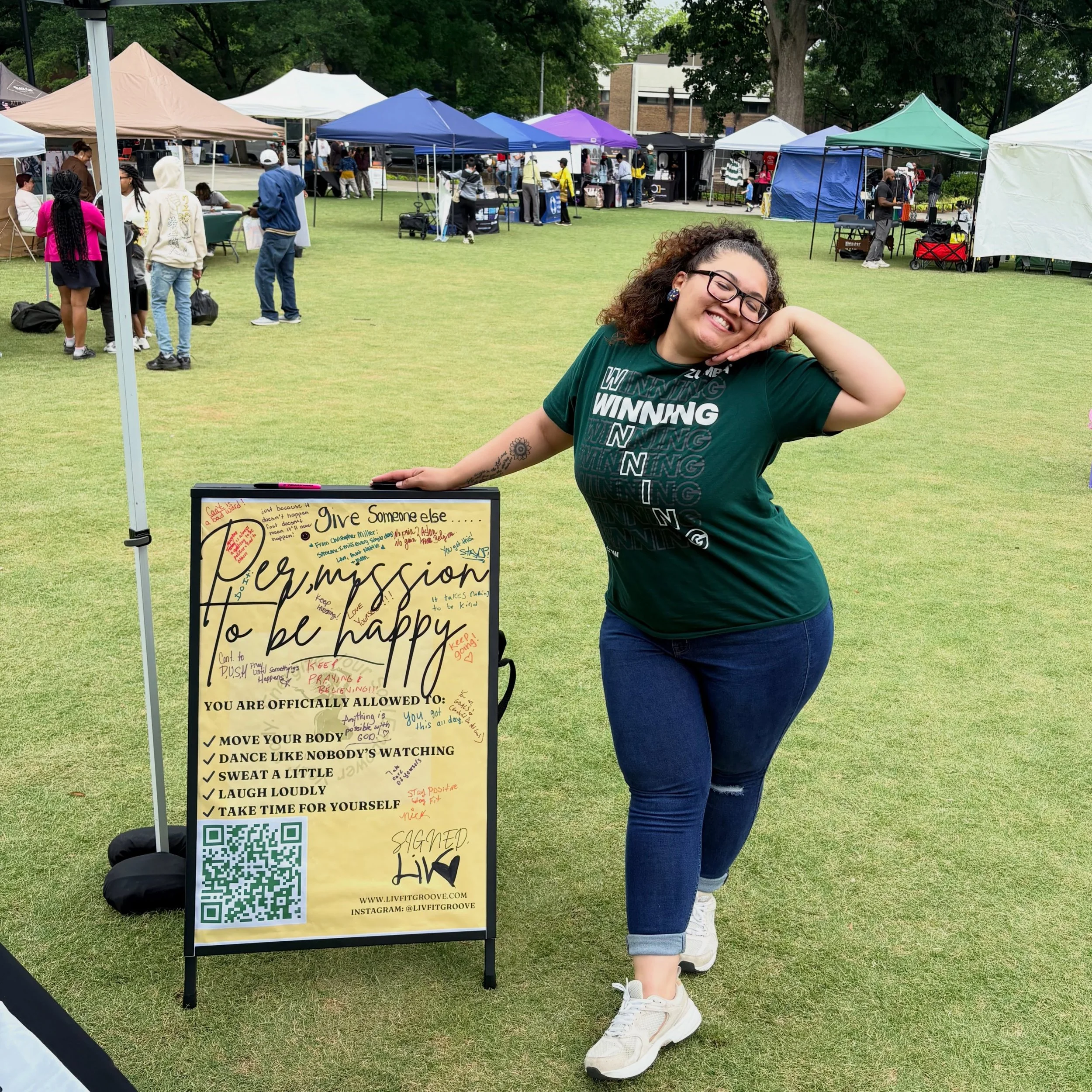 Thank you @darknessrisingproject for allowing me to participate in this years epic party! Saturday was all about movement, energy and connection &mdash; sounds like a Liv Fit Groove day! I am so grateful I could spread a little bit of joy for those w