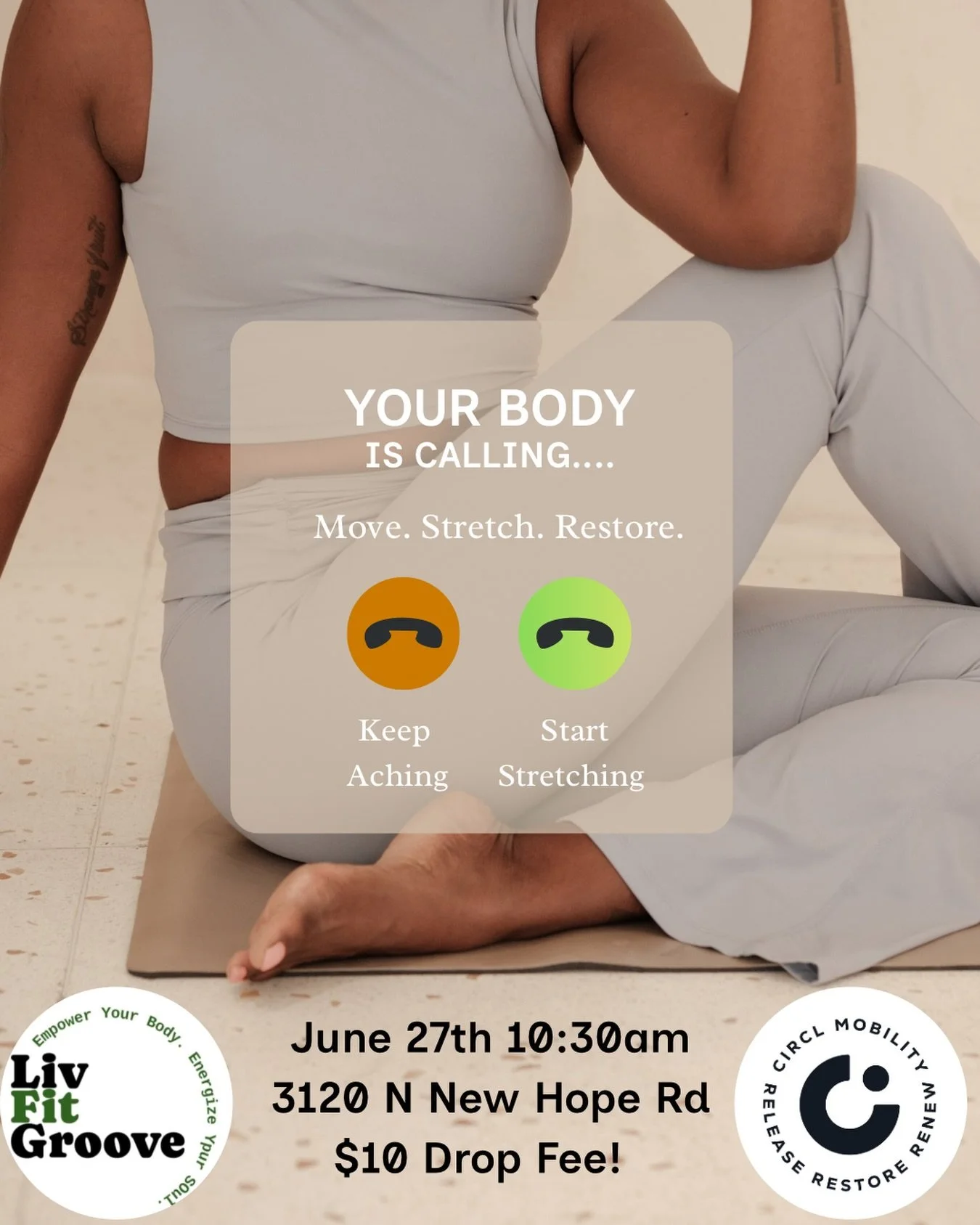 ✨ Introducing CIRCL Mobility&trade; ✨

I&rsquo;m excited to bring my newest certification to Raleigh!

CIRCL Mobility&trade; combines mobility, flexibility, and breathwork to help you move better, reduce tension, and feel more connected to your body.