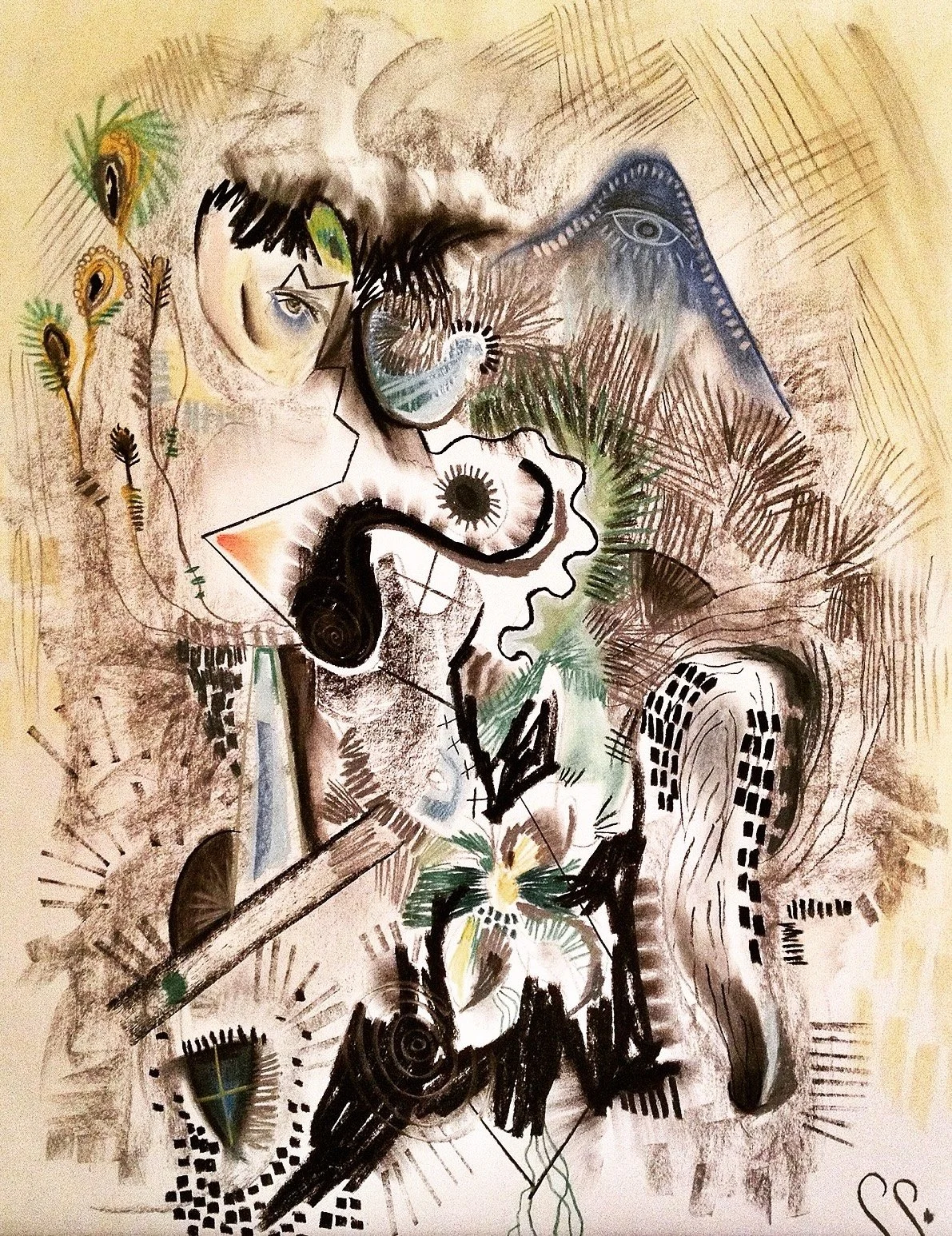 alien conquer anger, chalk pastel on paper
20" x 26"