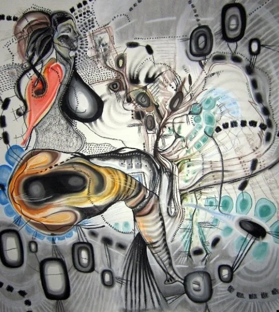 tree of life, chalk pastel on paper, 40 x 40" (Sold)