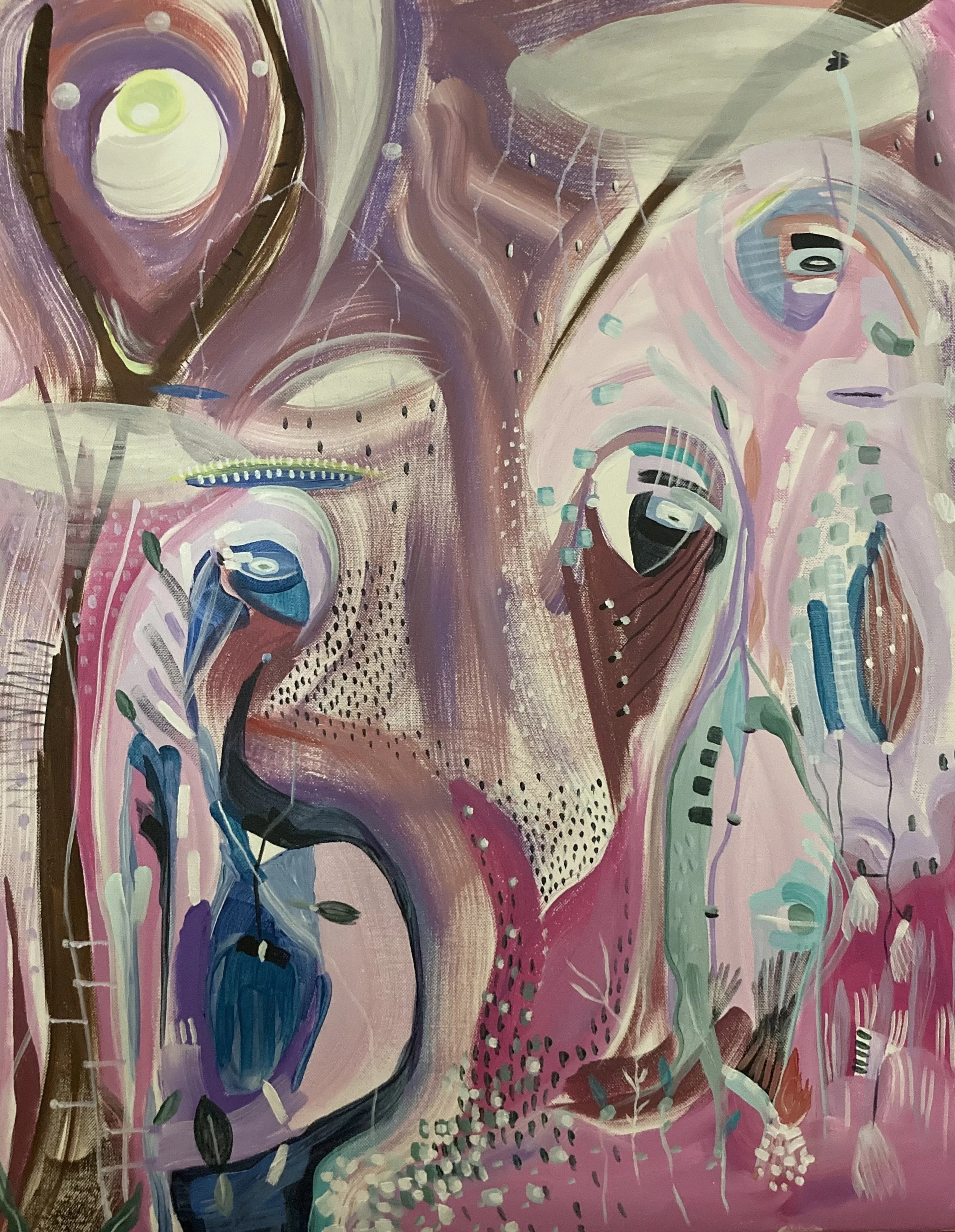 The Diamond Lady, acrylic on canvas,
22 x 28"