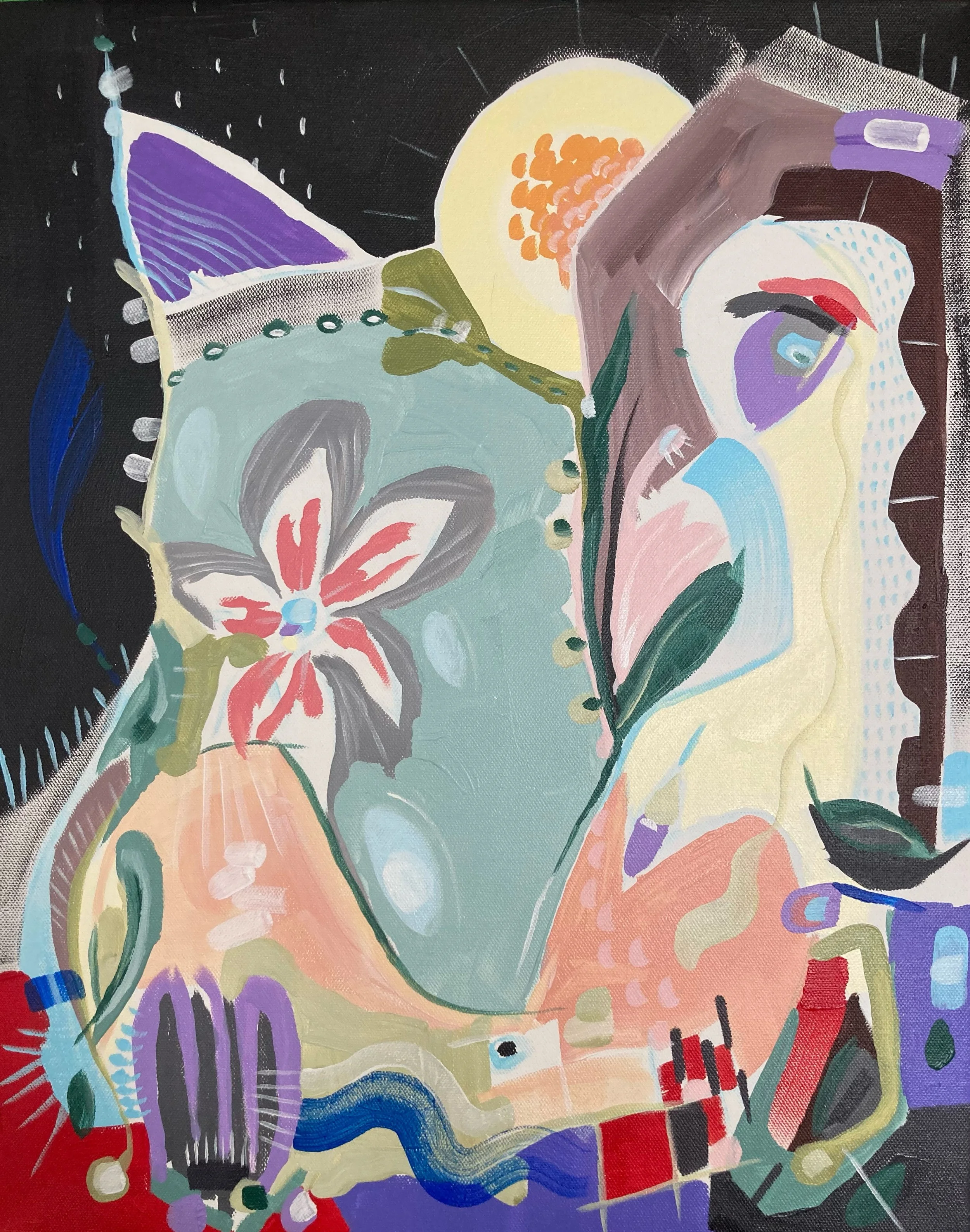 Abstract figure painting