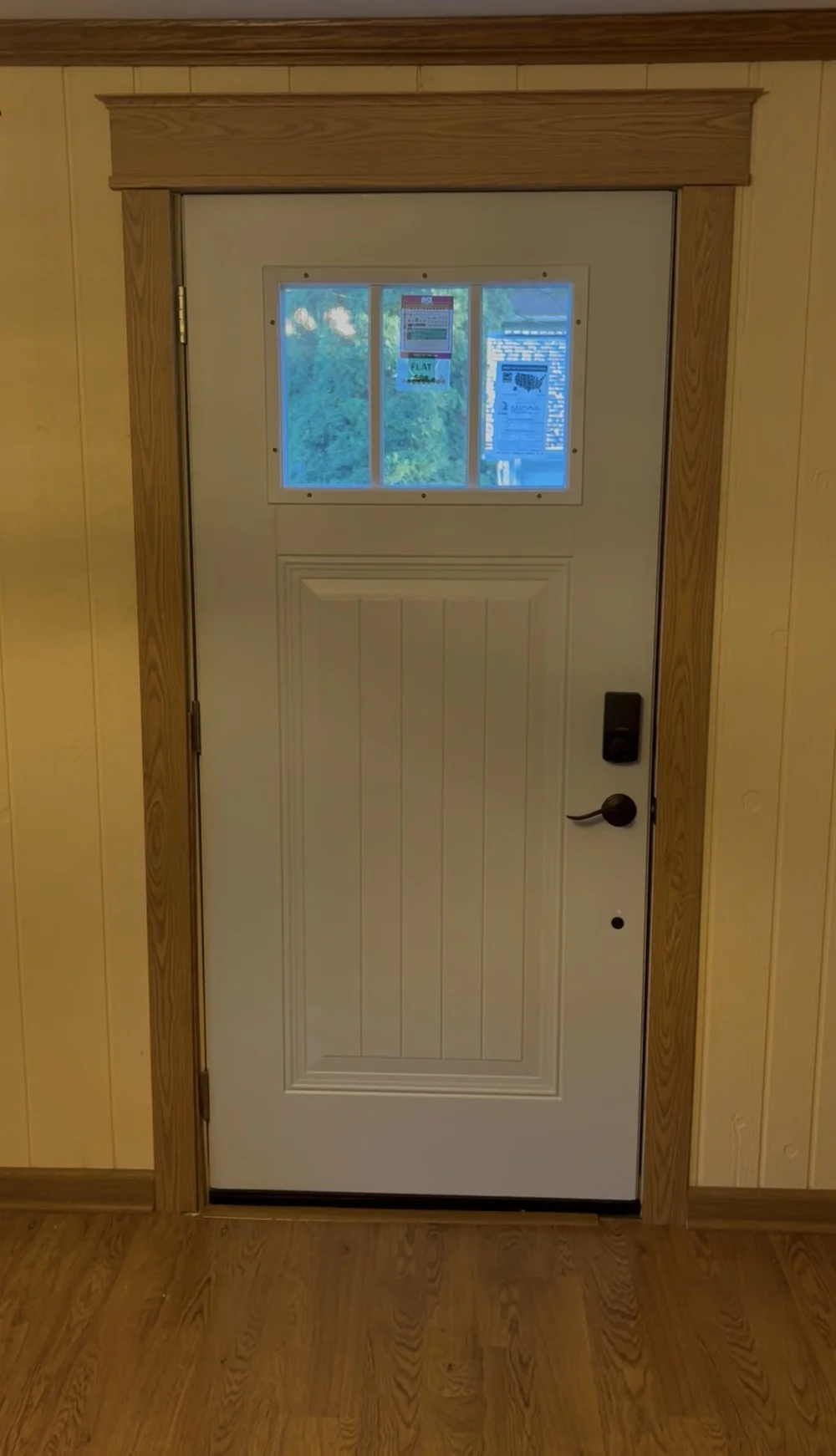 Interior after view of a completed exterior door installation in Crystal Lake Illinois