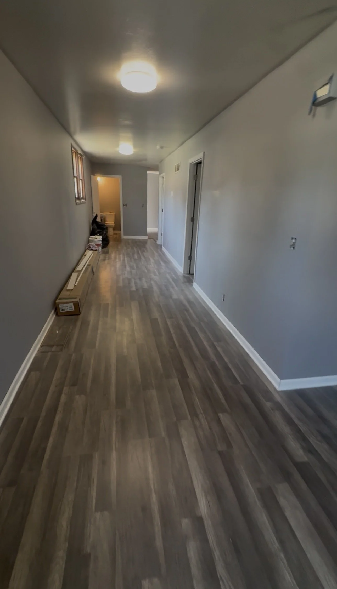 Completed residential flooring renovation in Rockford Illinois