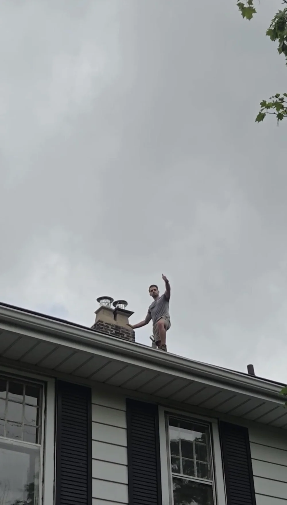 Roof replacement work in progress on a Crystal Lake Illinois home