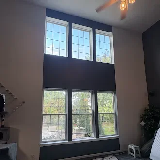 Another view of the exterior window trim