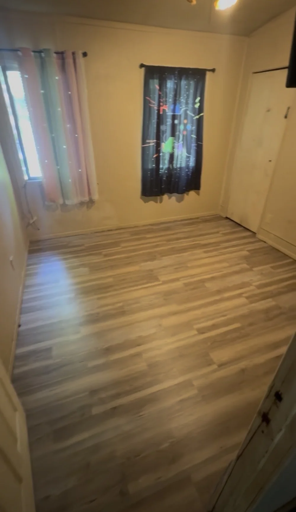 After photo of completed plank flooring in another room of a Rockford Illinois home