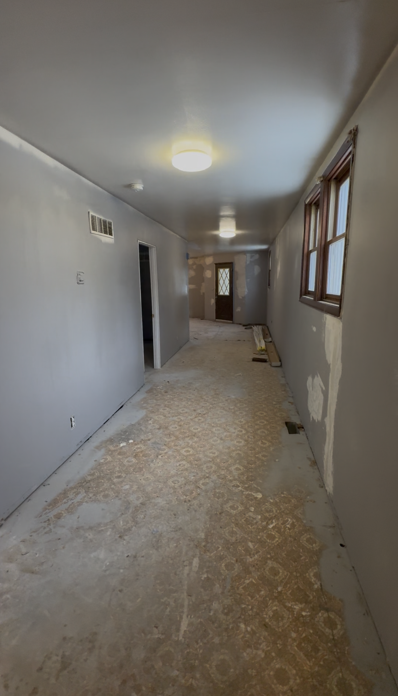 Hallway — during renovation in Woodstock, Illinois
