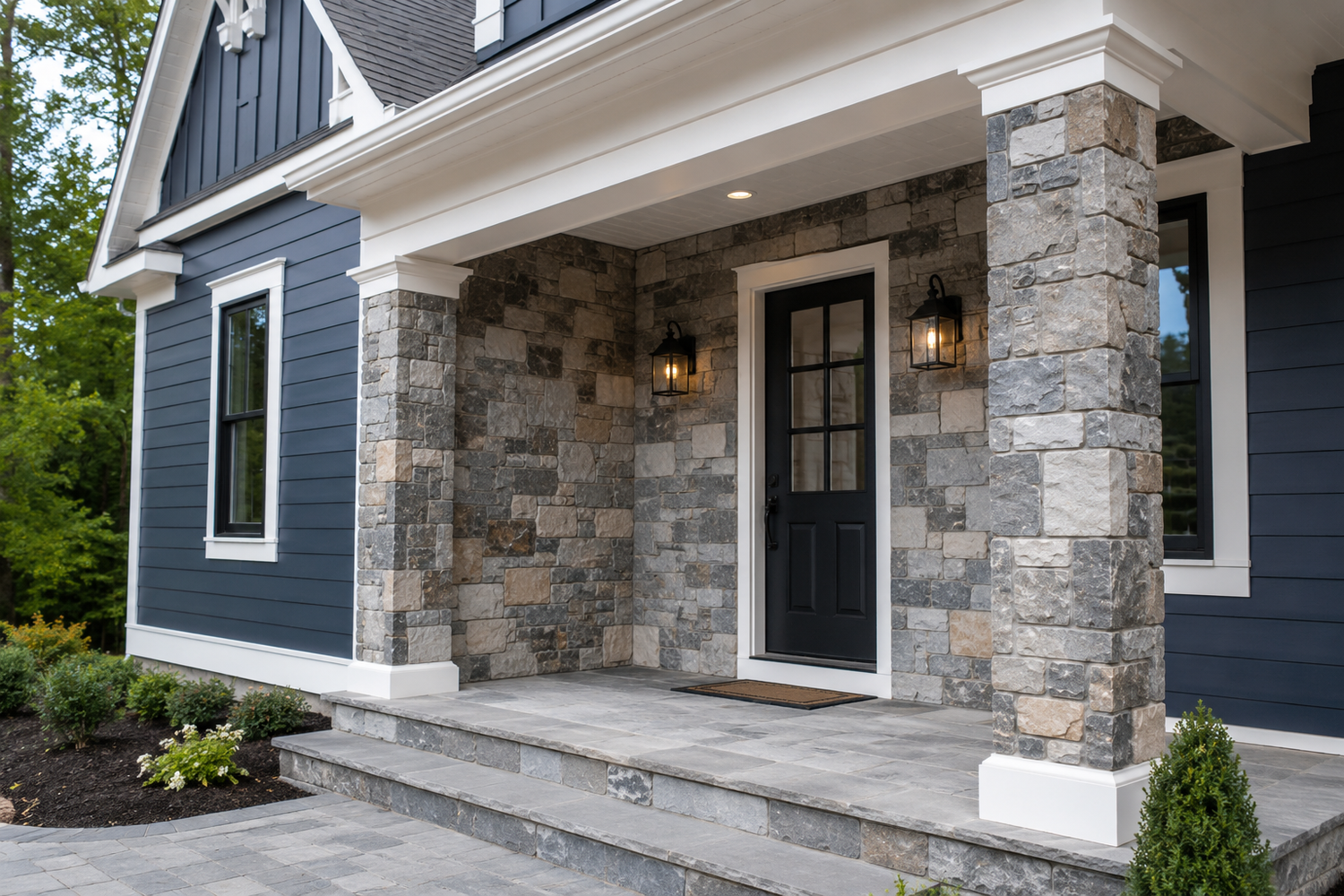 Stone veneer installation in Algonquin Illinois