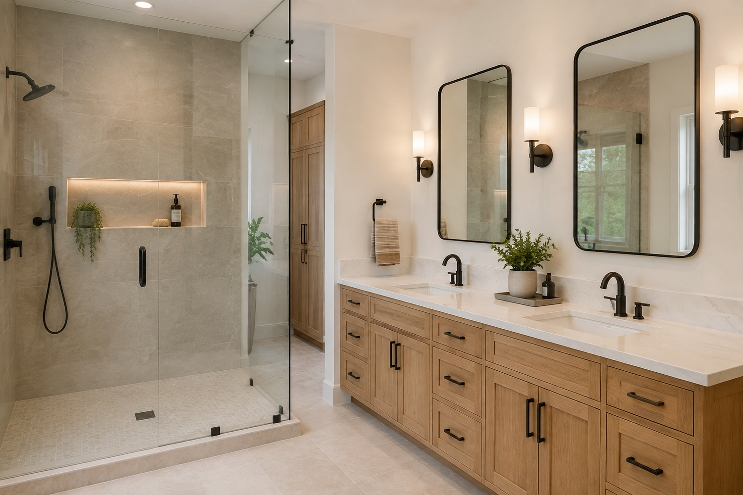 Luxury bathroom remodel in Lake in the Hills Illinois
