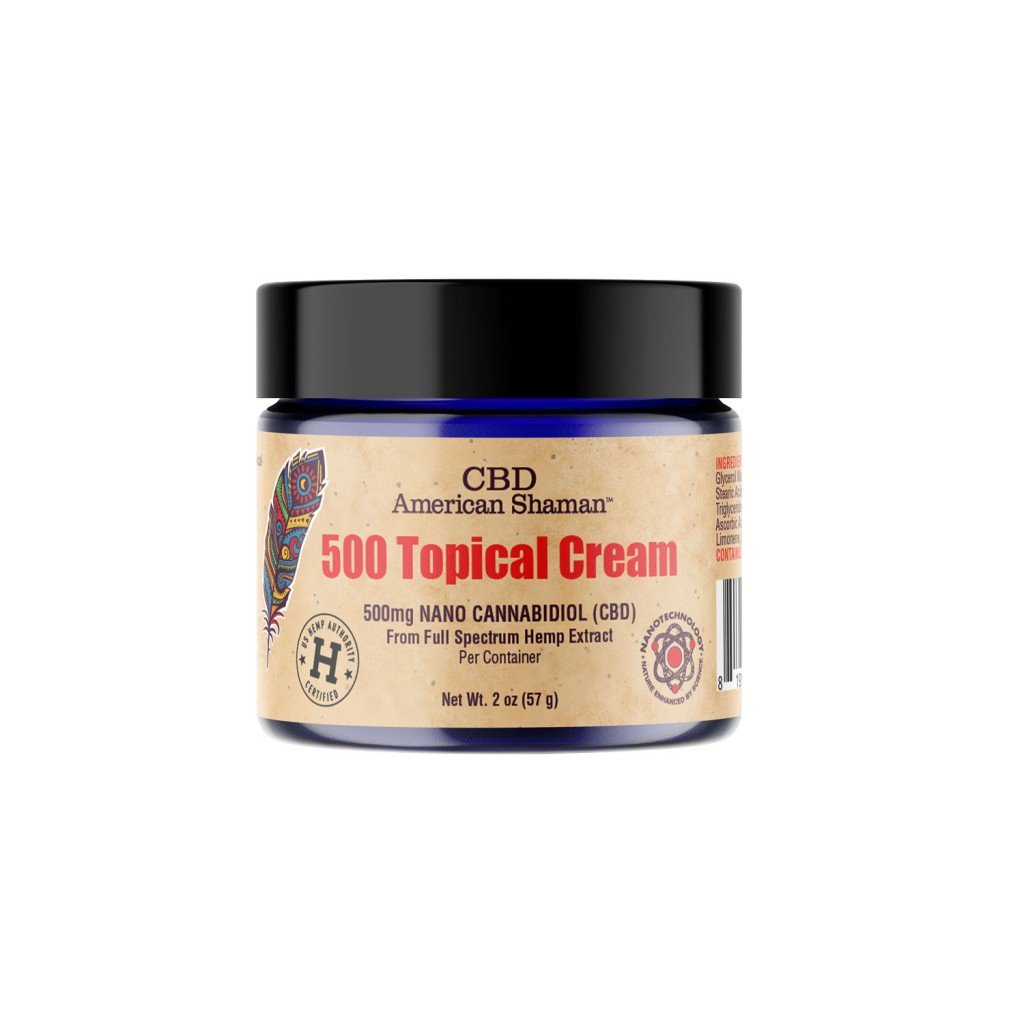 American Shaman-CBD Nano Topical Cream/500MG+DMSO