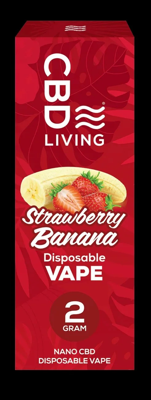 CBD Living - 2G Strawberry-Banana Disposable Vape