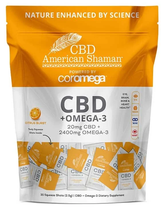 American Shaman-CBD Nano Coromega+Omega3-10MG/30CT/300MG