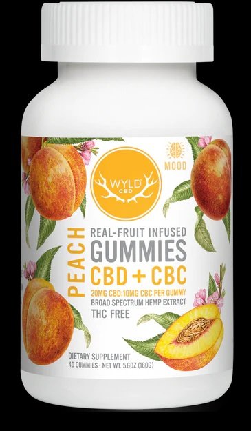 Wyld - Peach Gummies CBD(800MG)+CBC(400MG) - 40CT