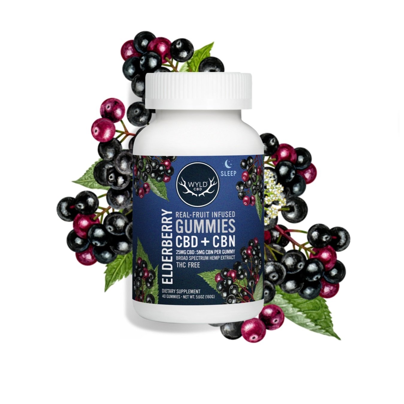 Wyld - Elderberry Gummies CBD(1000MG)+CBN(200MG) - 40CT