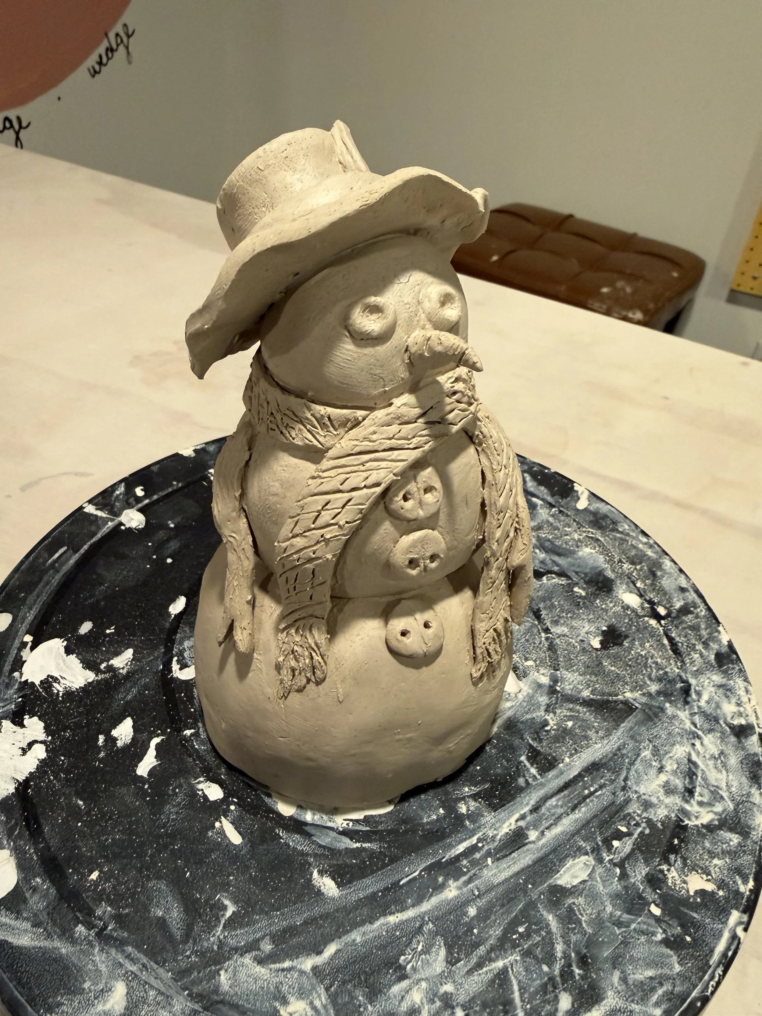 Lvl 1-One time Hand Building Class - Snowman (November)