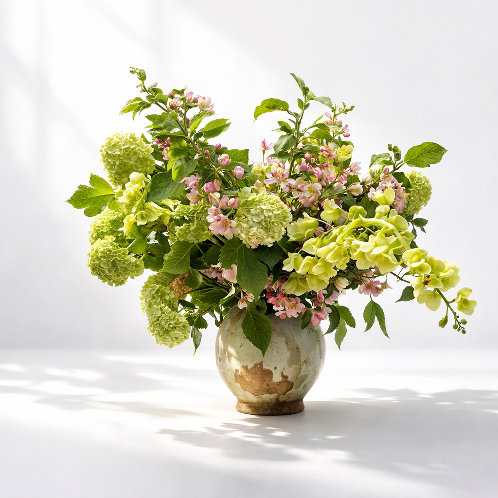 Green Snowball Hydrangeas