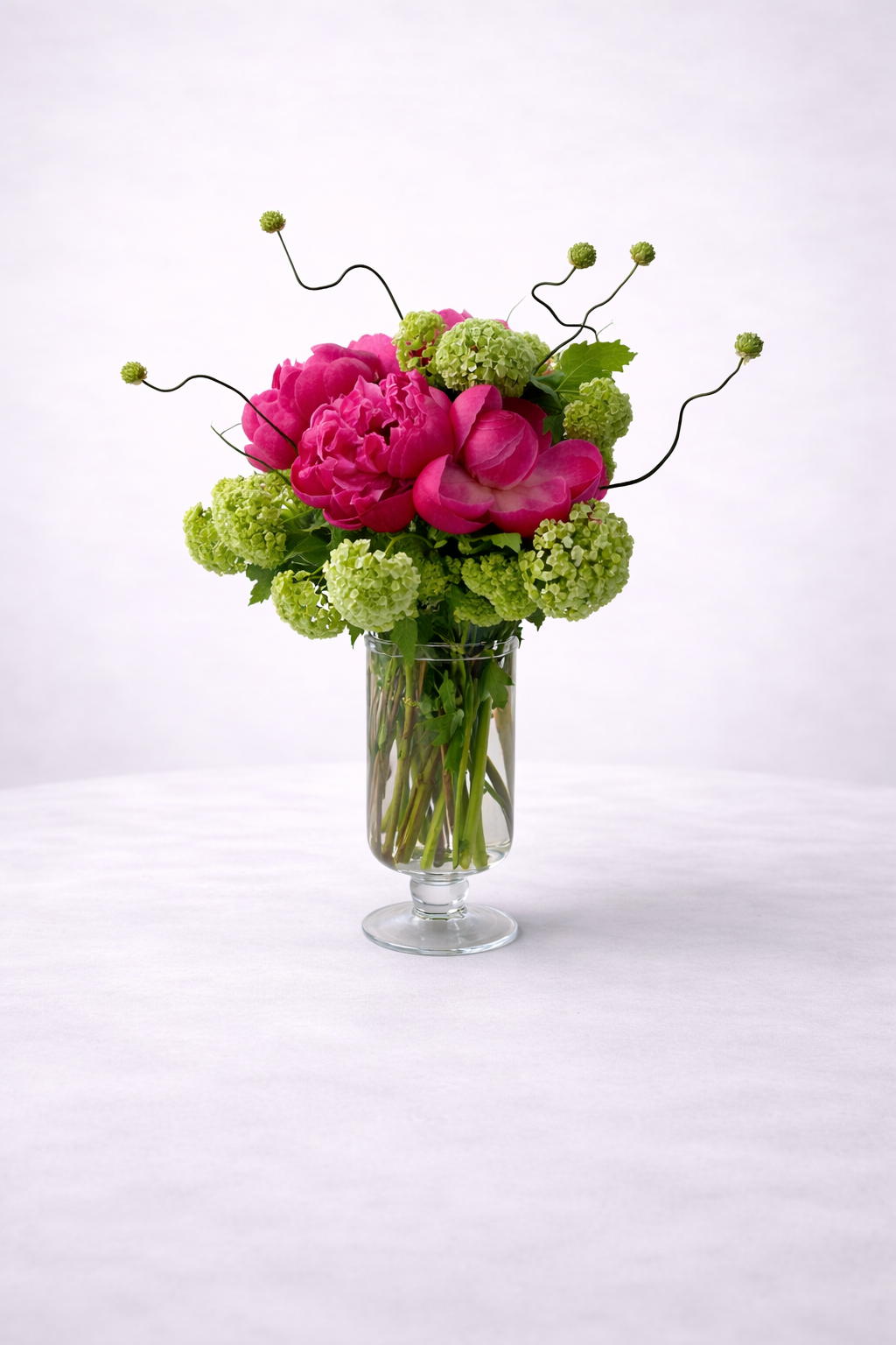 Allium and Pink Peonies